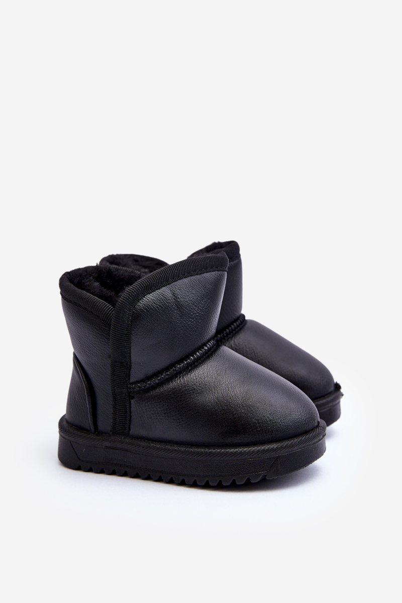 Children's Eco Leather Snow Boots Husalta Black