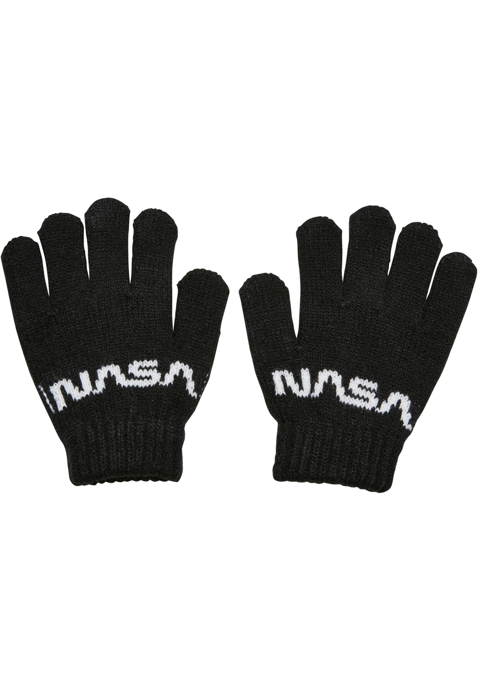 Children's knitted glove NASA black