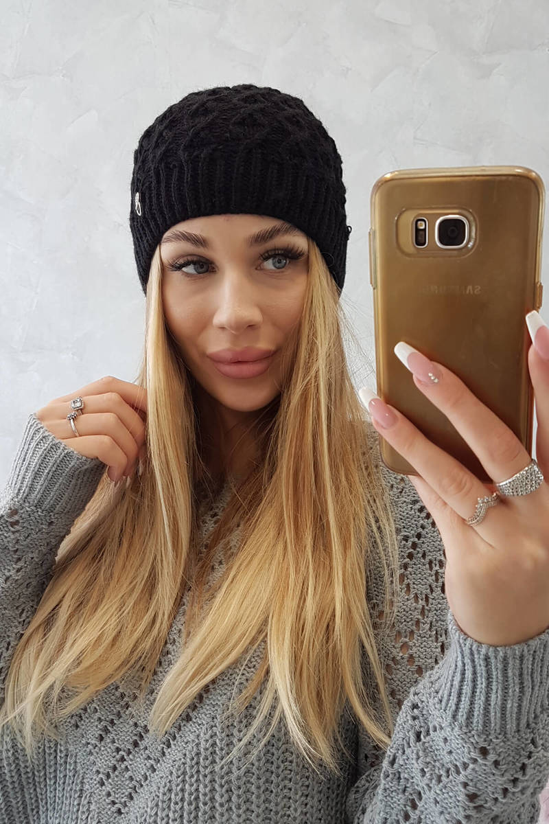 Beanie with fleece Roma K224 black