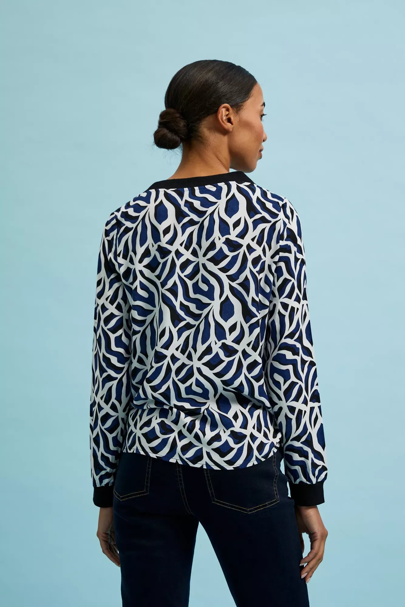 Navy blue women's blouse