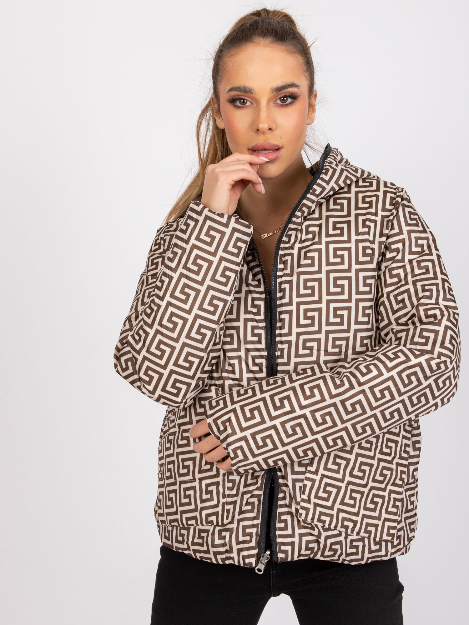 Women's reversible quilted jacket Arta - black