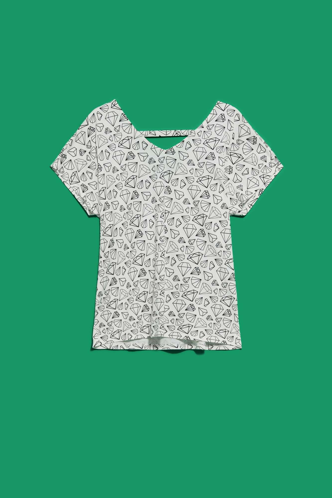 WOMEN'S T-SHIRT L-TS-4017 OFF WHITE