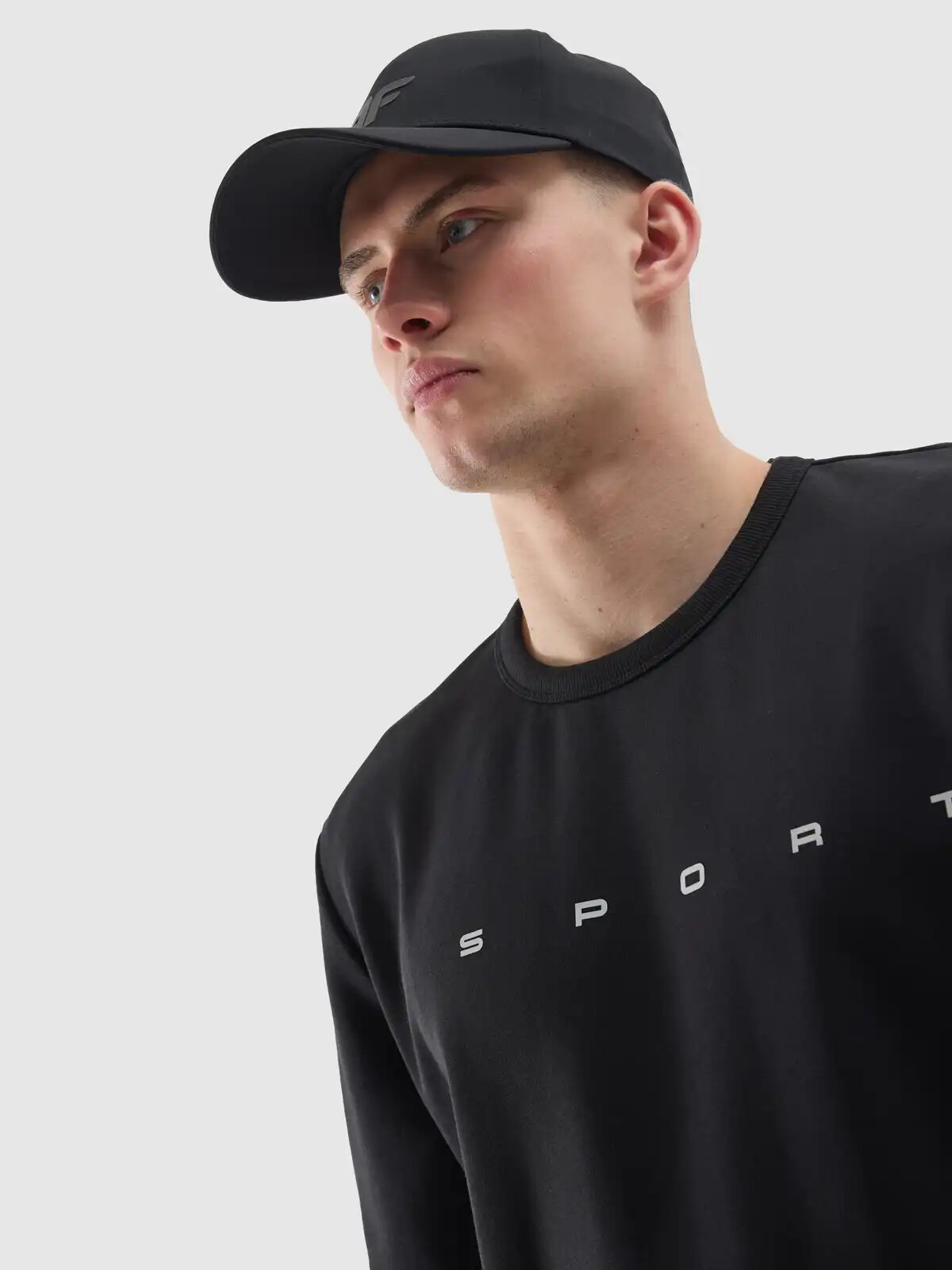 Men&#039;s 4F Cotton Sweatshirt - Black