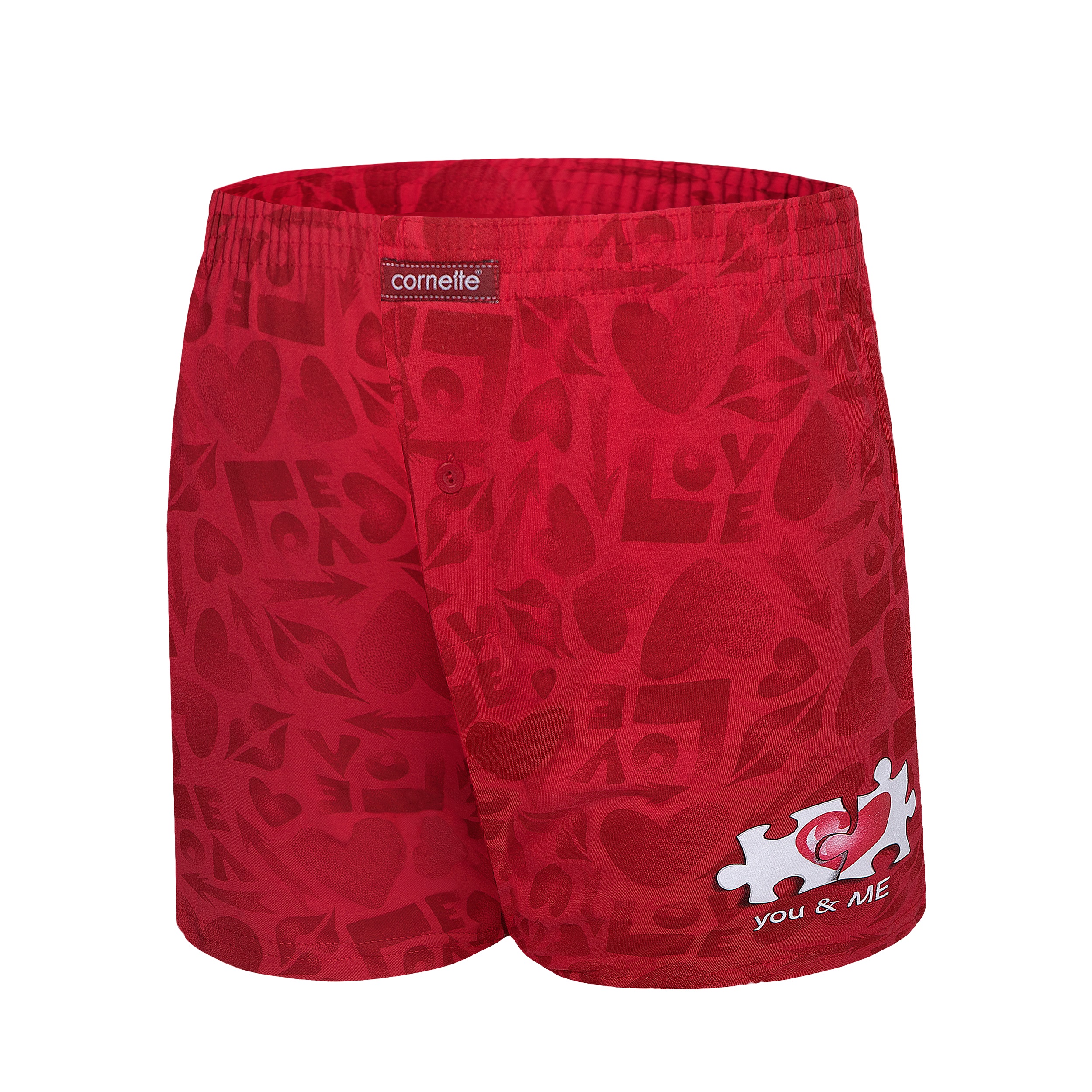 Levně You & Me 2 Boxerky 015/09 Red Red