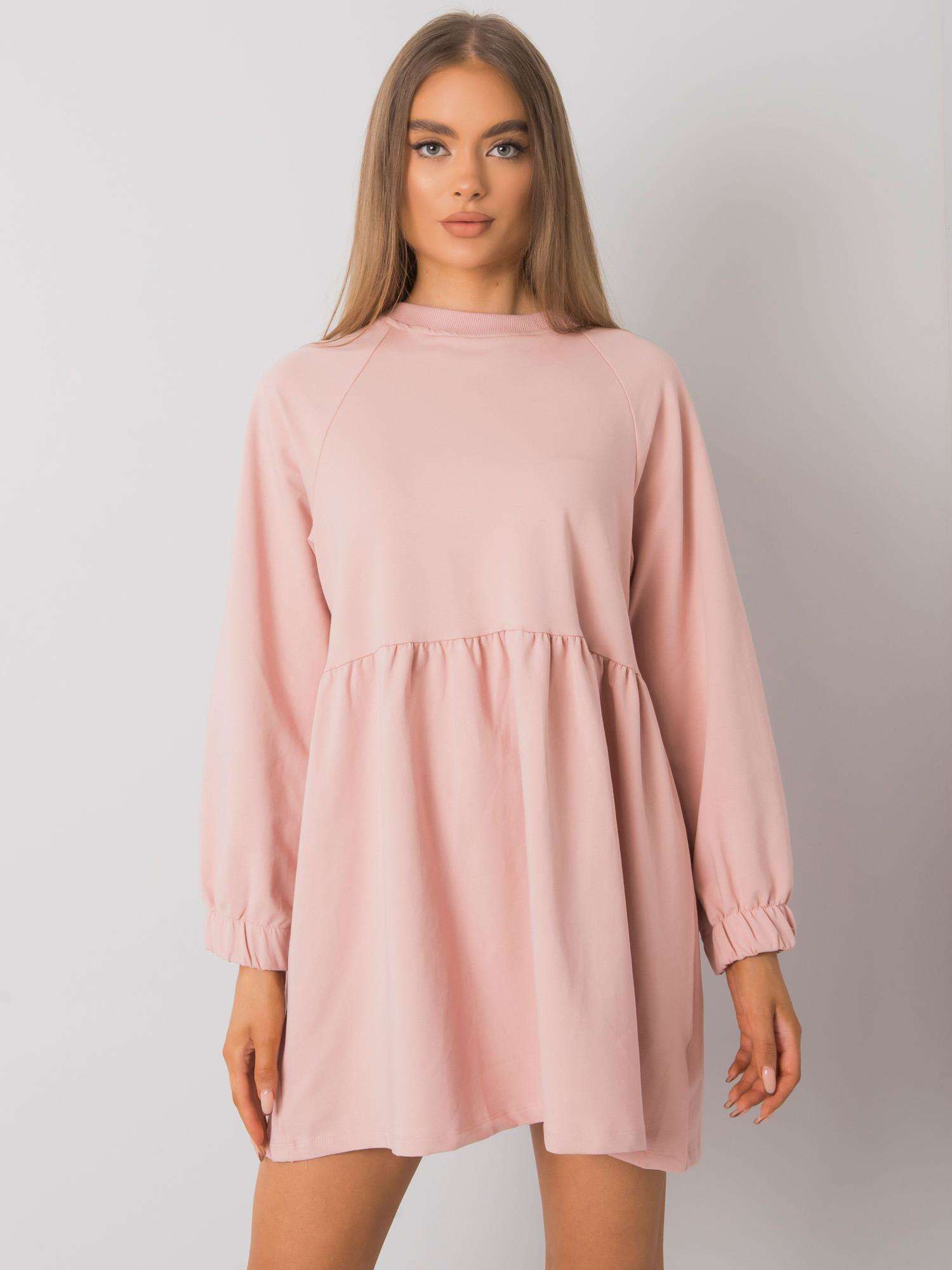 Dusty Pink Dress With Long Sleeves By Bellevue