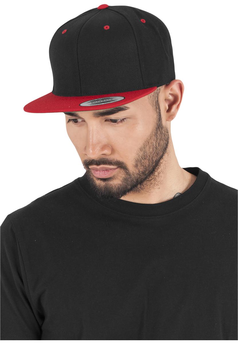 Levně Klasický Snapback 2-Tone blk/red