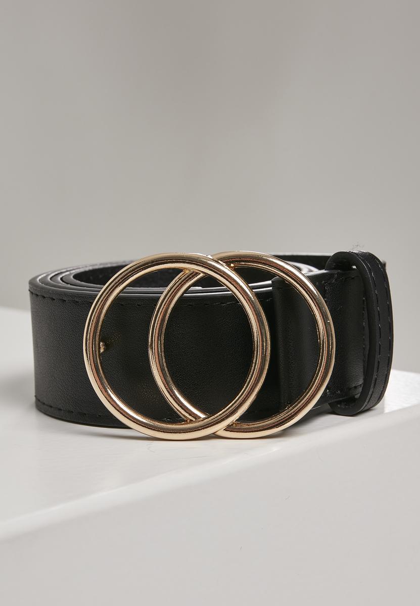 Belt With Ring Buckle Black