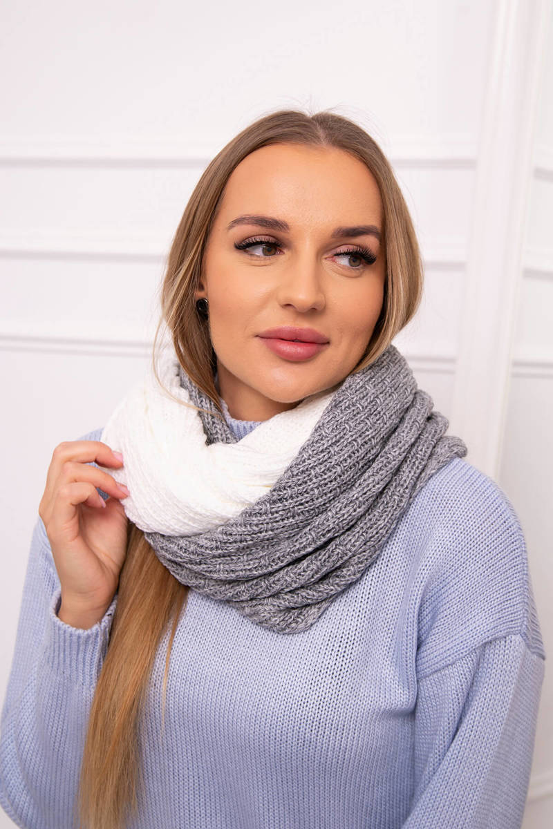 KN14 Women's two-tone chimney grey+white