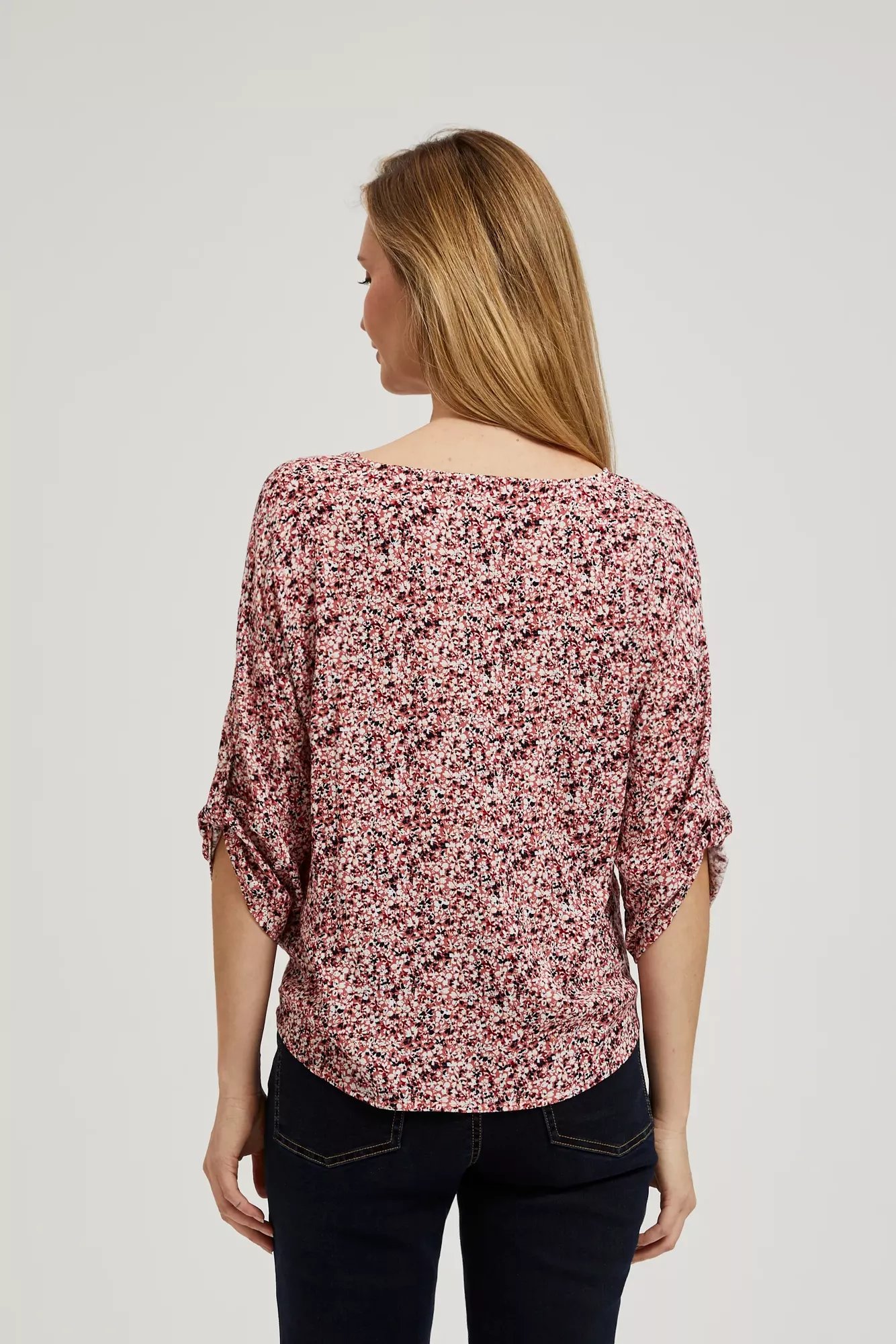 Ladies' patterned blouse MOODO - pink