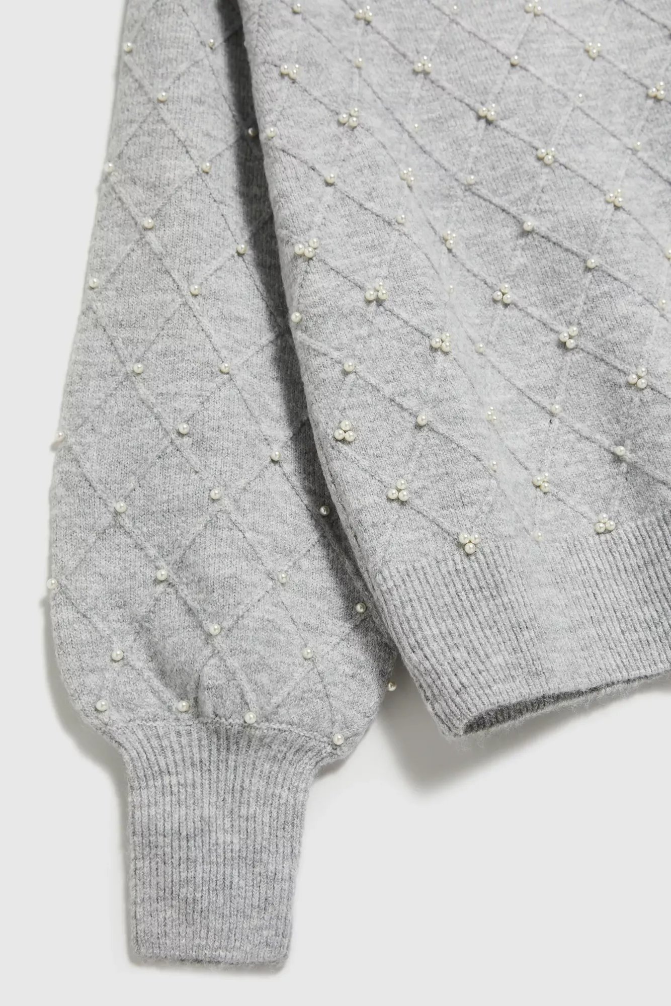 Sweater with fluffy sleeves