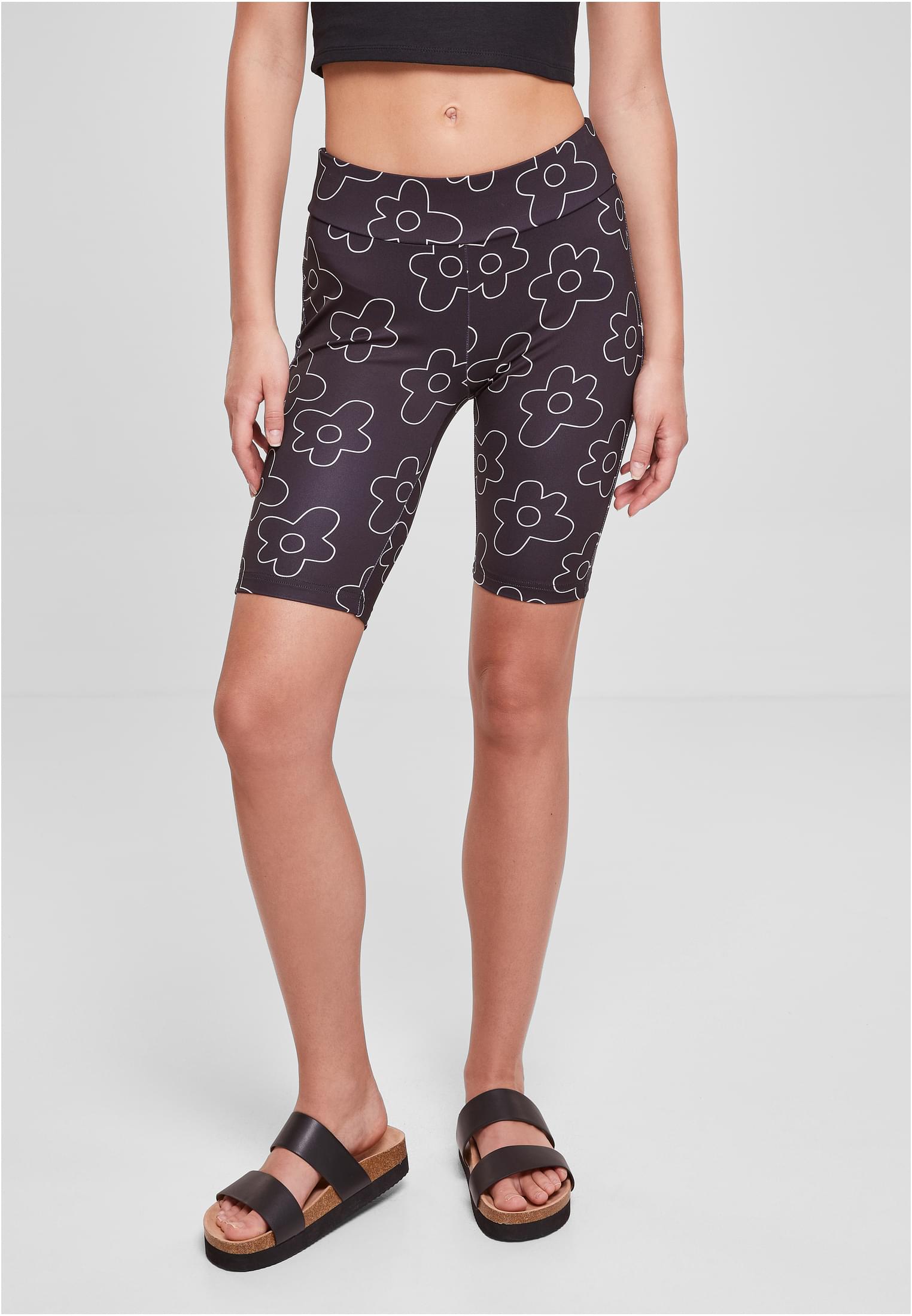 AOP Tech Cycle Women's High Waisted Shorts Blackflower