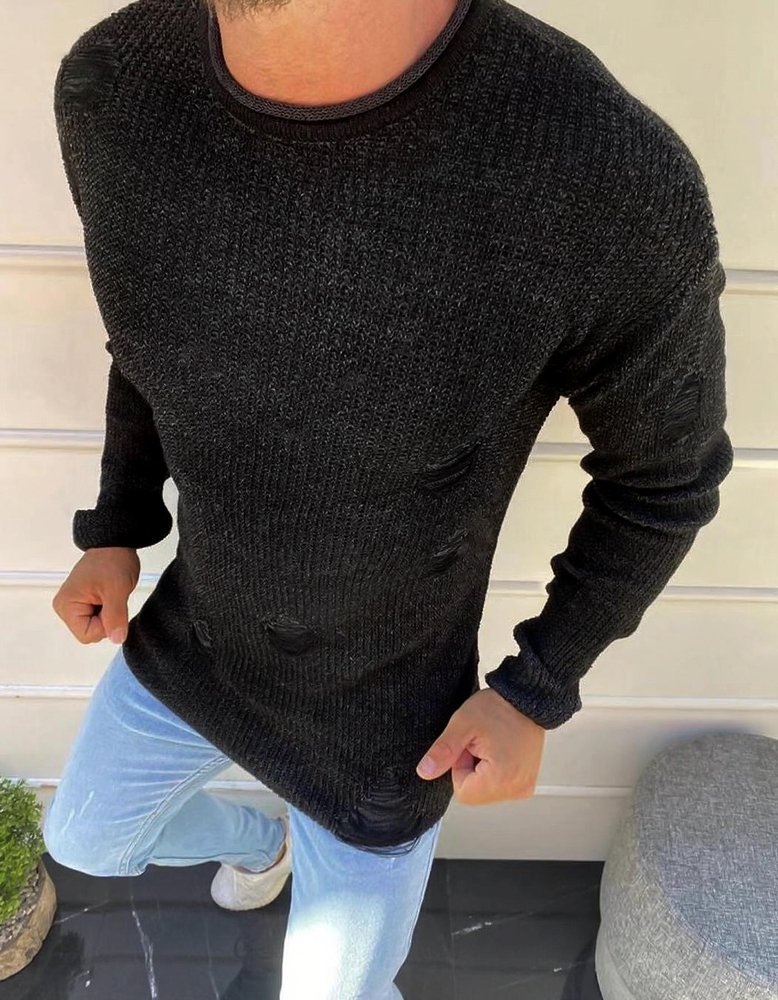 Black Men's Sweater WX1582