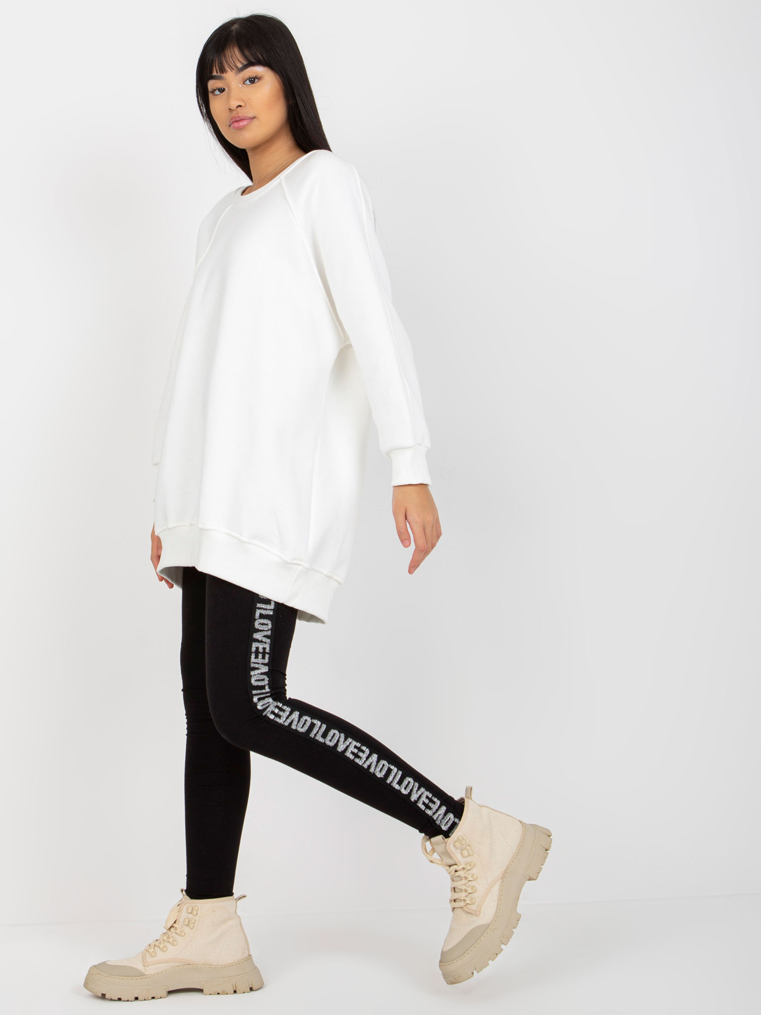 Ecru basic hoodie Remy