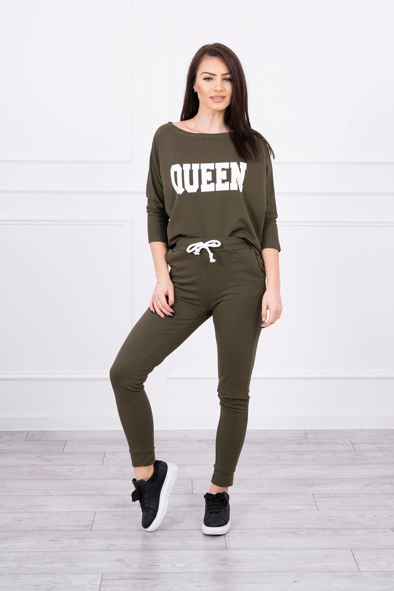 Set cu queen kaki de imprimare