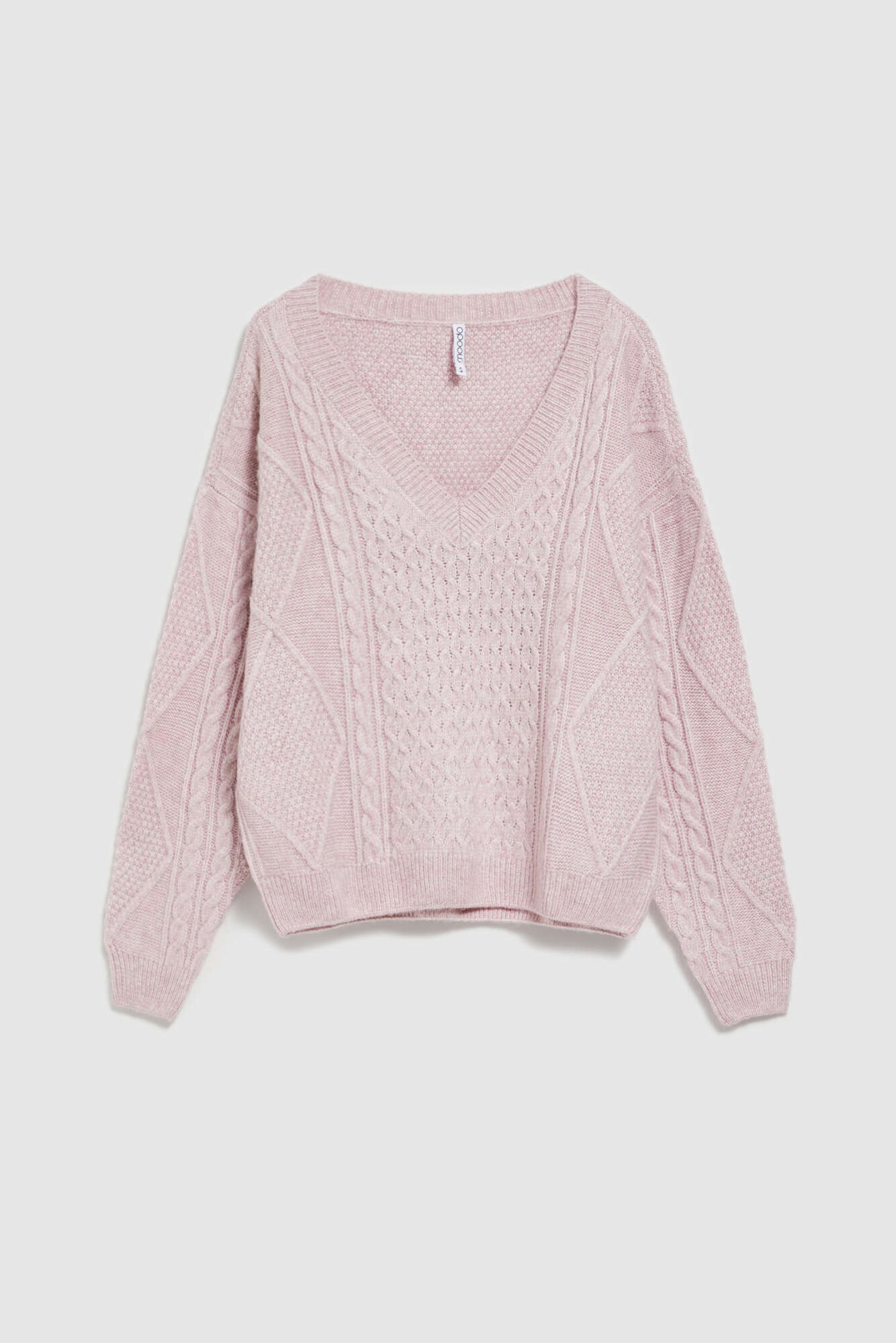 Marisse Pink V-Neck Sweater