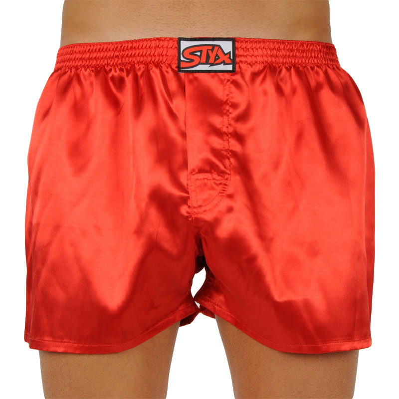 Men's Briefs Styx Classic Rubber Satin Red