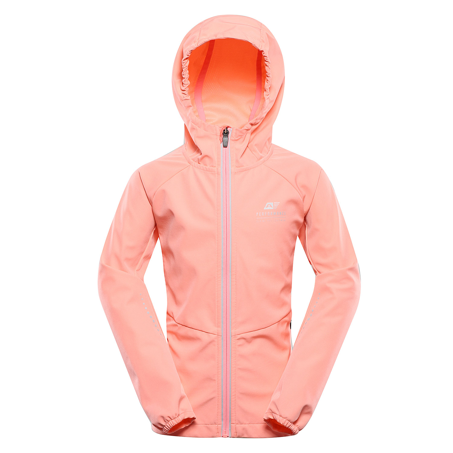 Children's Softshell Jacket With Membrane ALPINE PRO SPERTO Neon Salmon