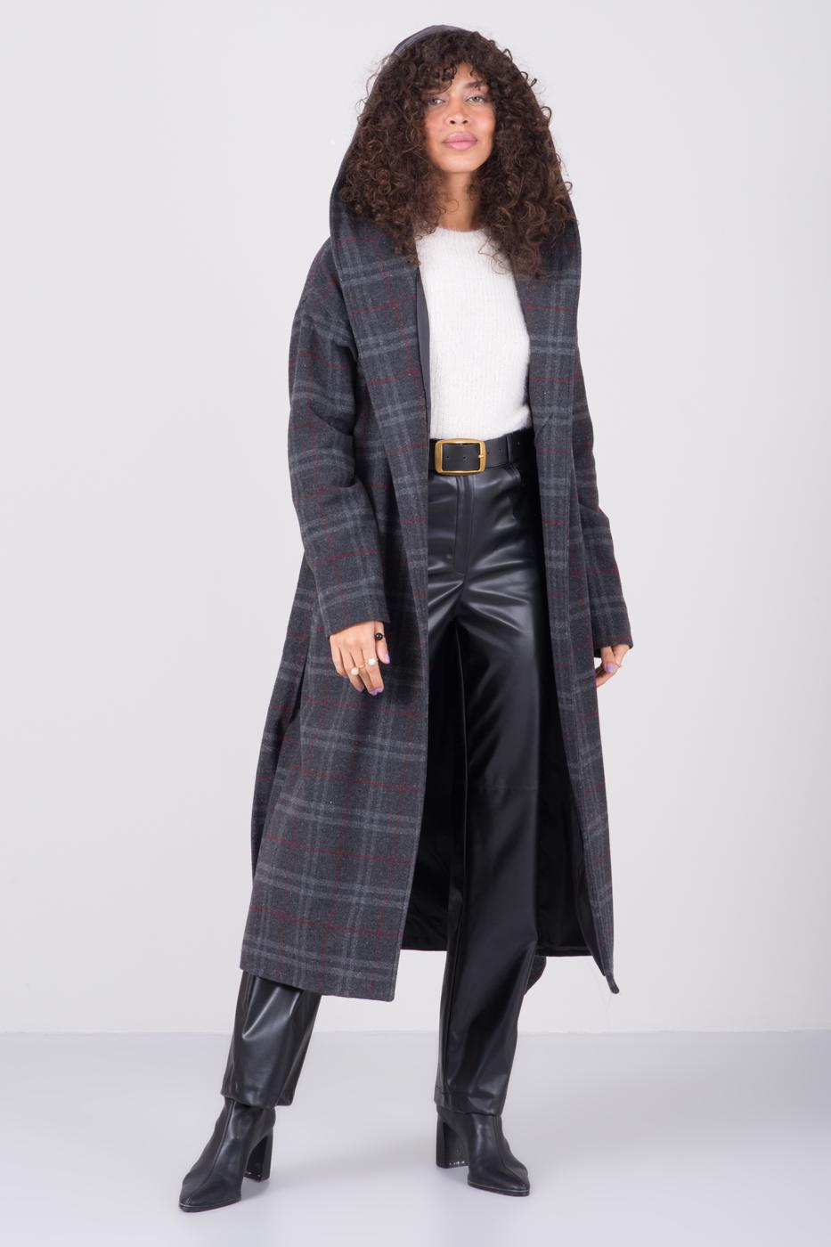 Graphite coat with checkered pattern BSL