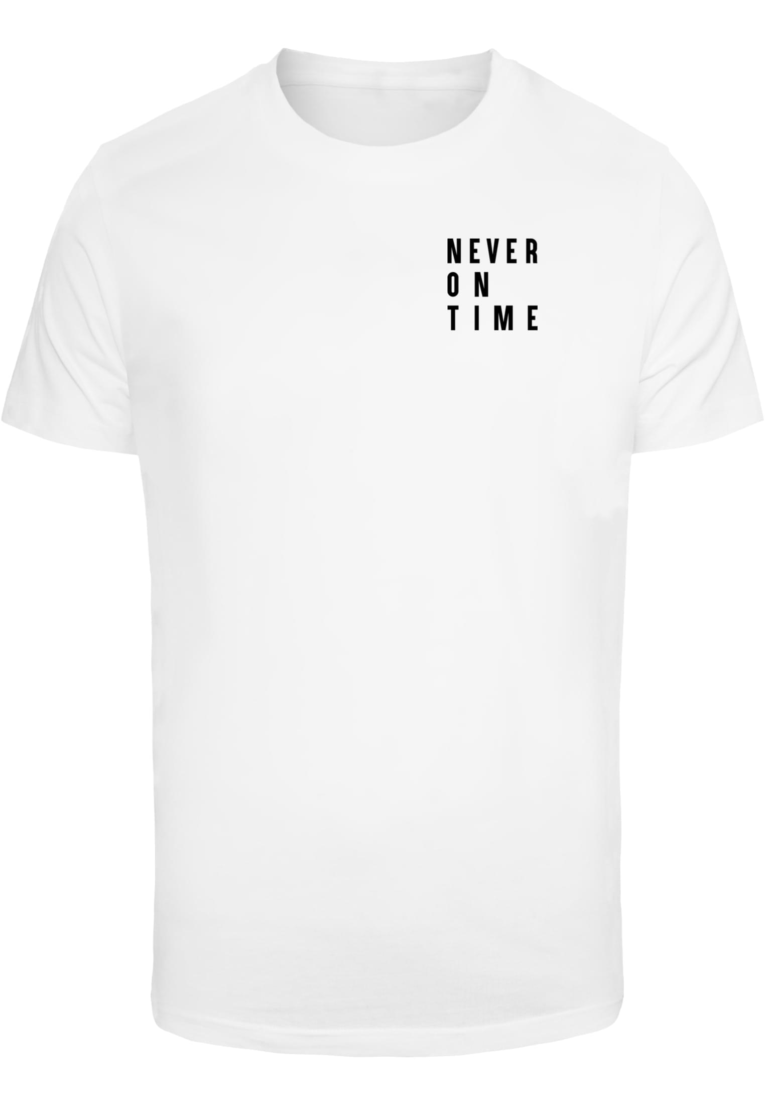 Levně Pánské tričko Never On Time - bílé