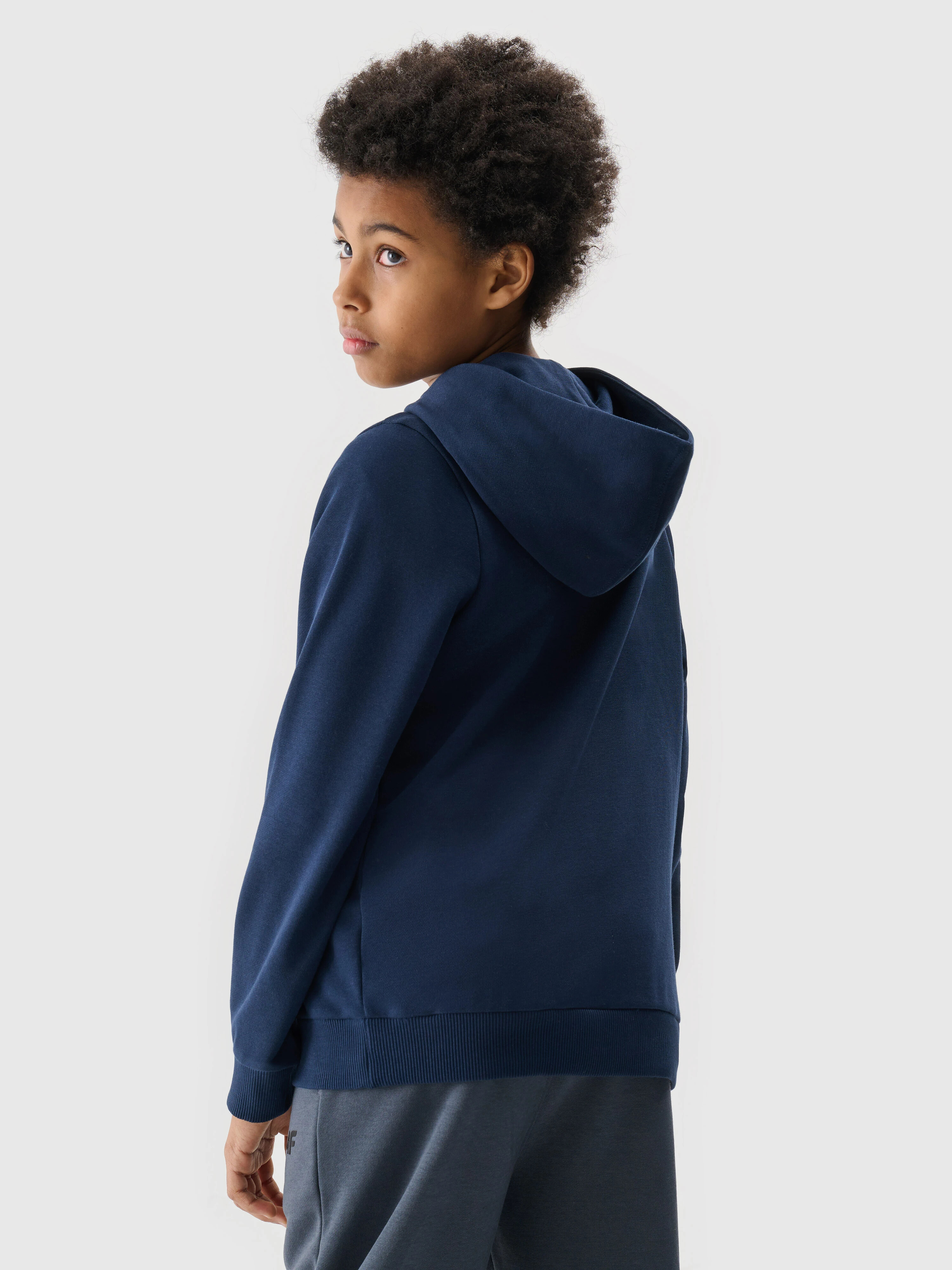 Boys&#039; 4F sweatshirt - navy blue
