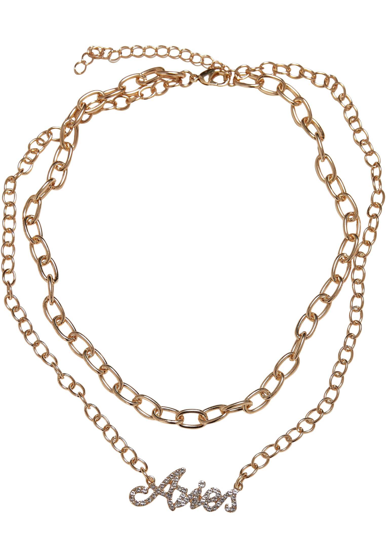 Diamond Zodiac Aries Necklace - Gold Color