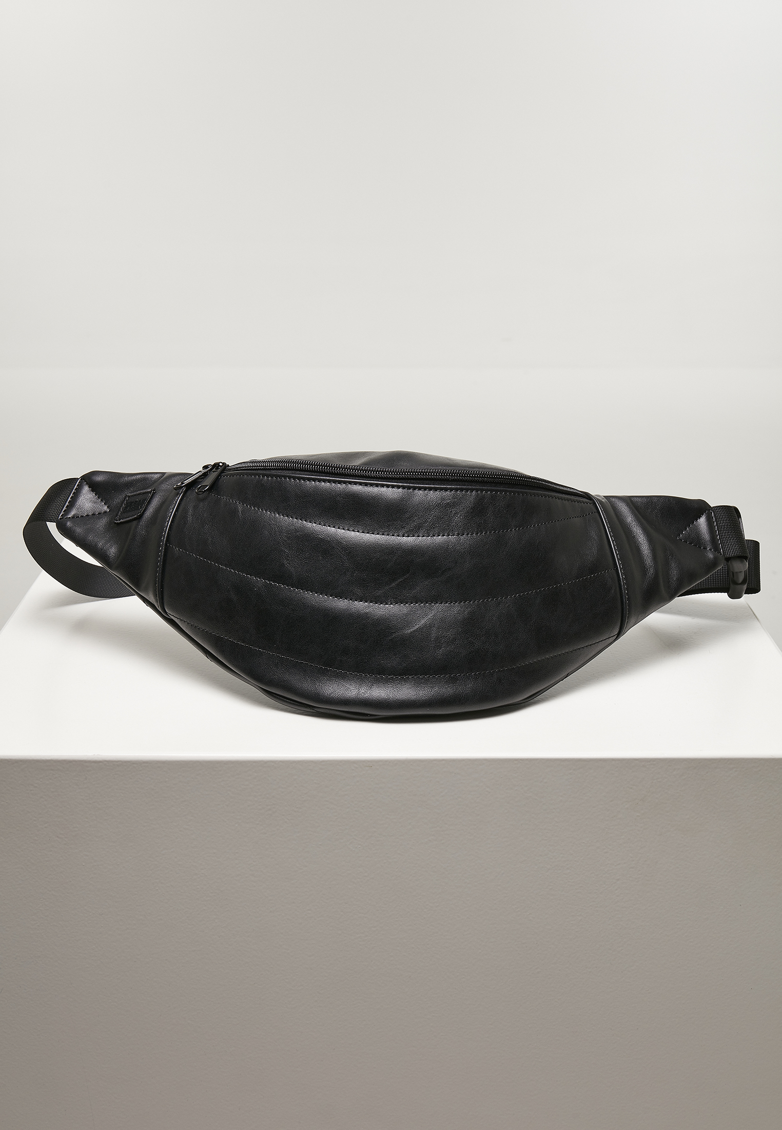 Black Shoulder Bag Made Of Imitation Leather