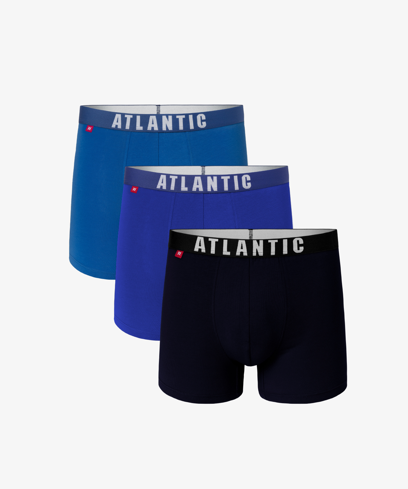3-PACK Men's boxers ATLANTIC turquoise/blue/navy