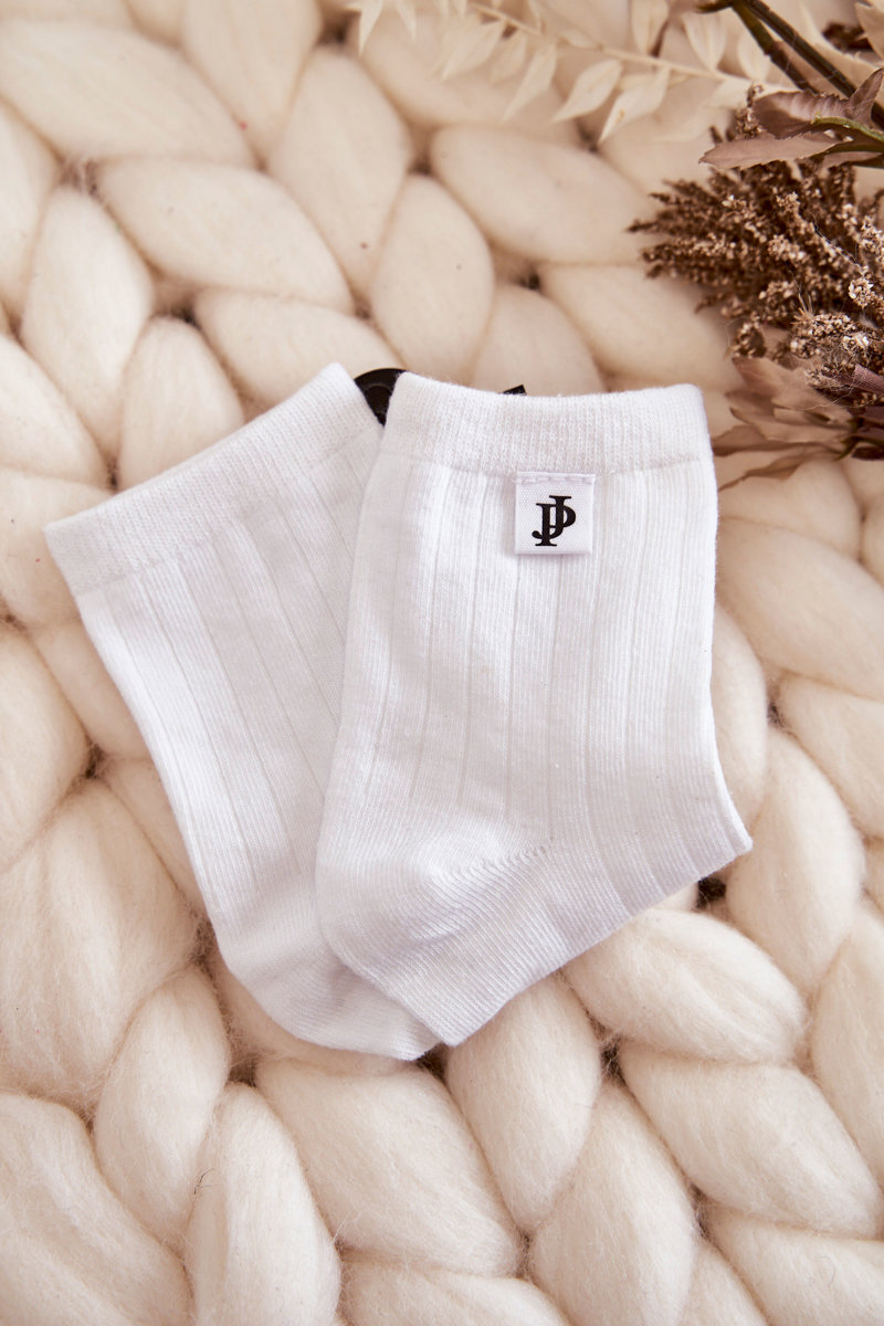 Youth classic striped socks white