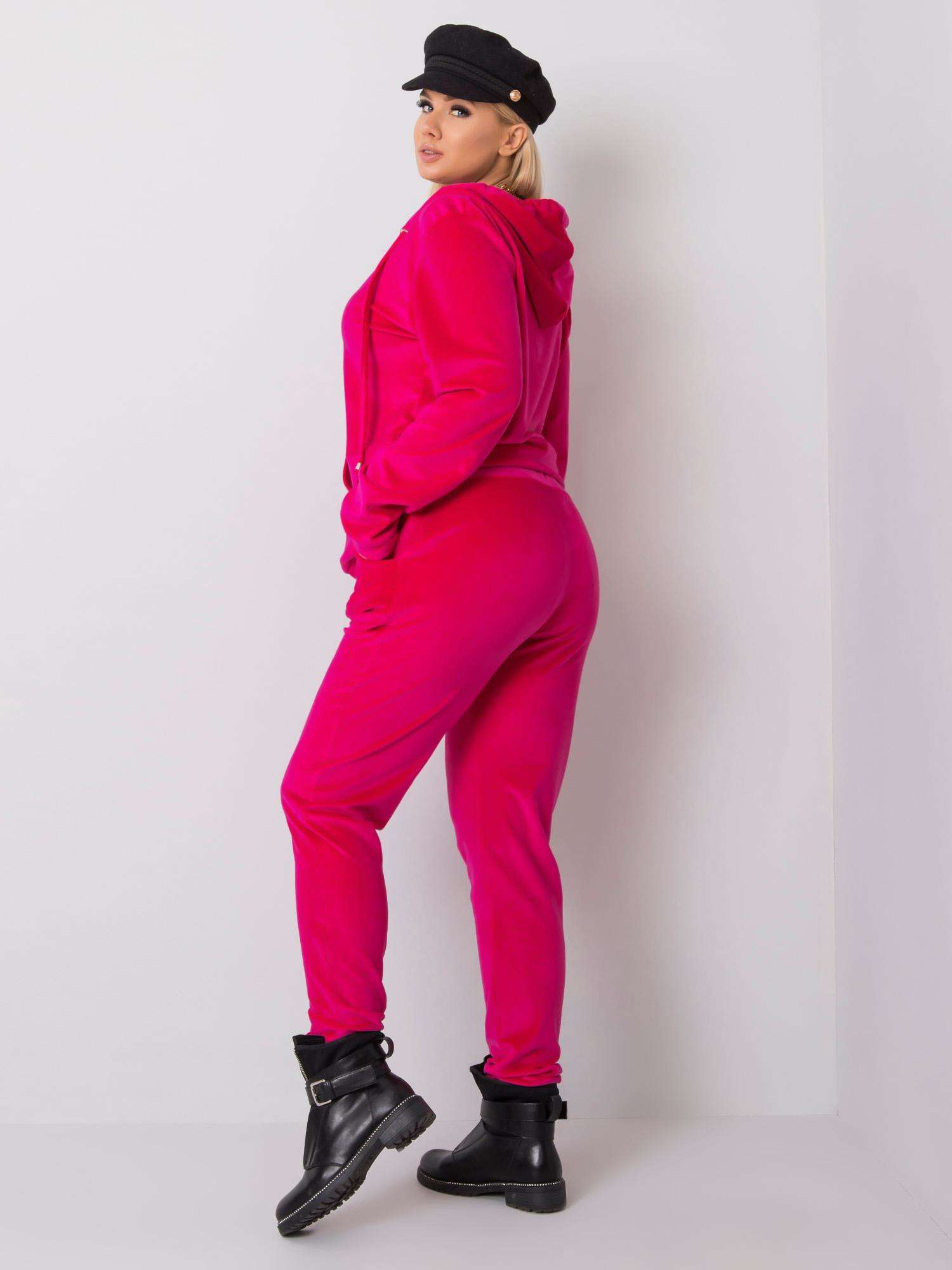 Pink Velour Set Plus Sizes Michell