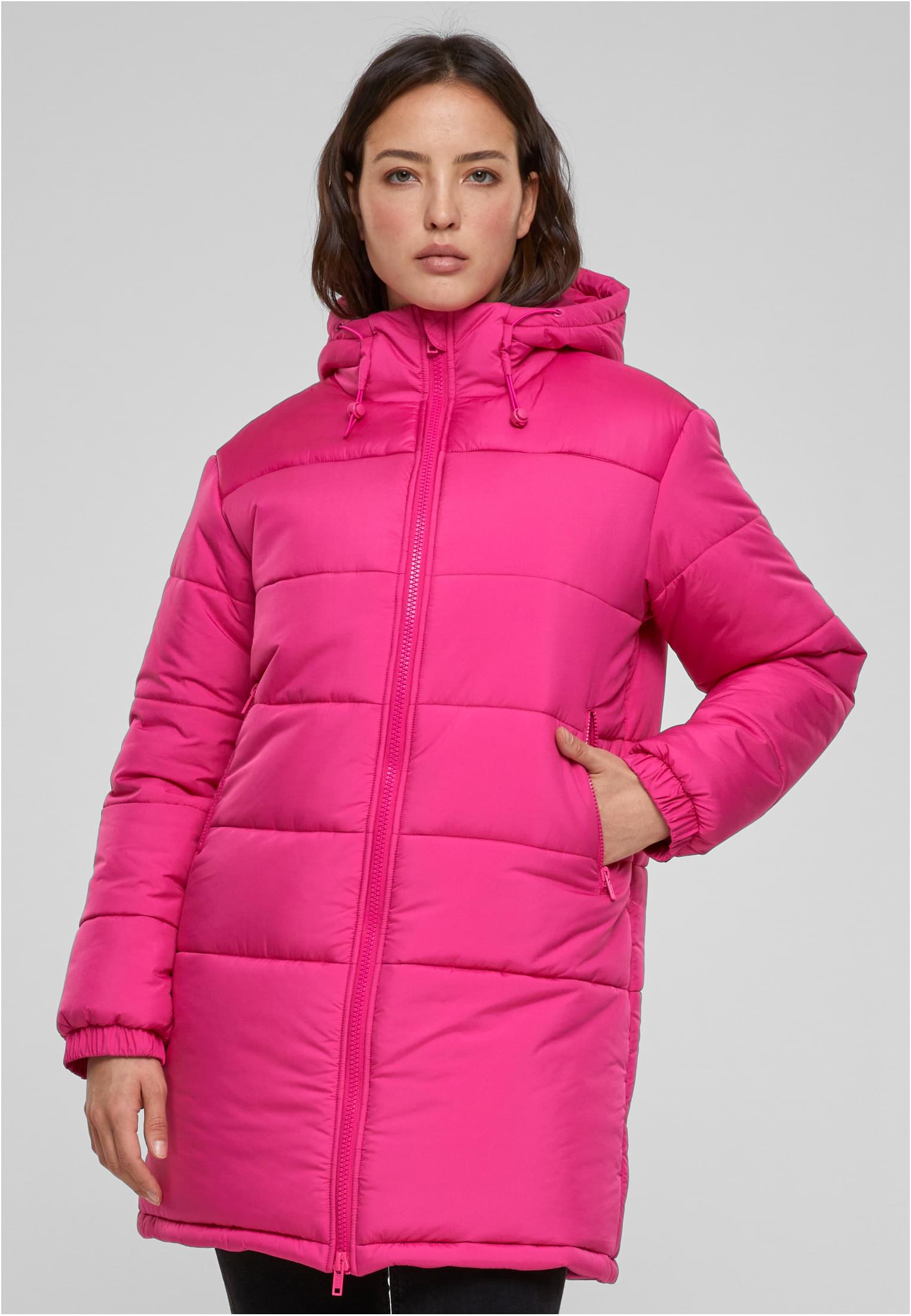 Women&#039;s coat with hood Mixed pink