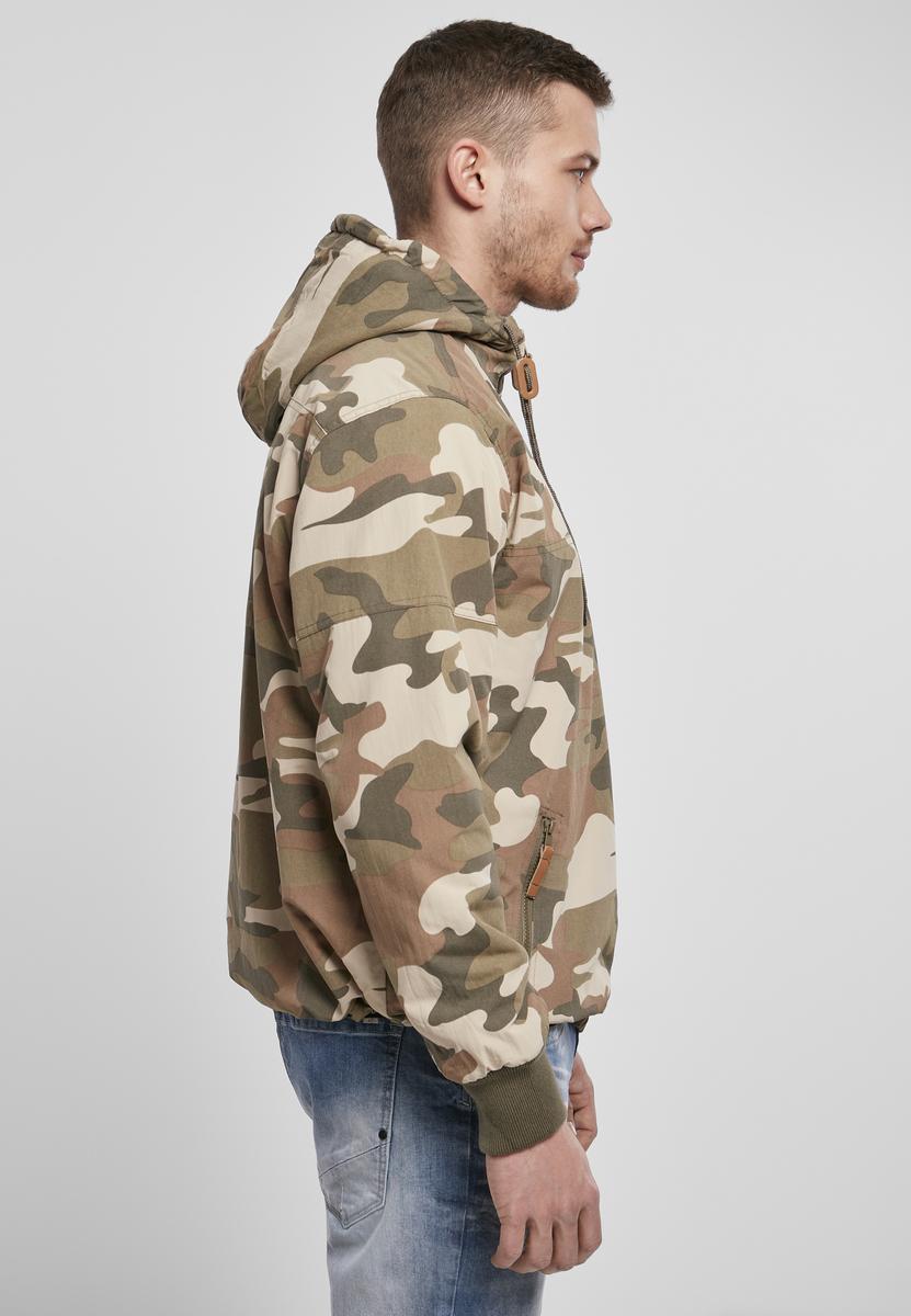 Wooden Camouflage Pull Over Windbreaker