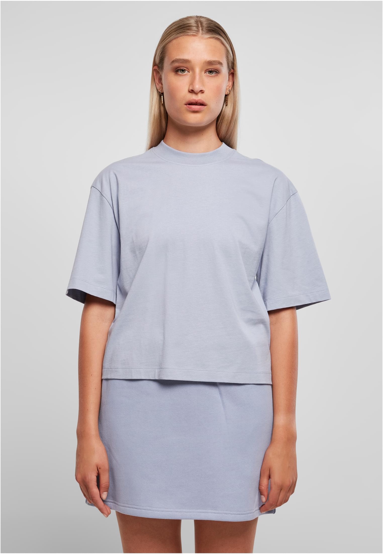 Women's organic oversized t-shirt violablue