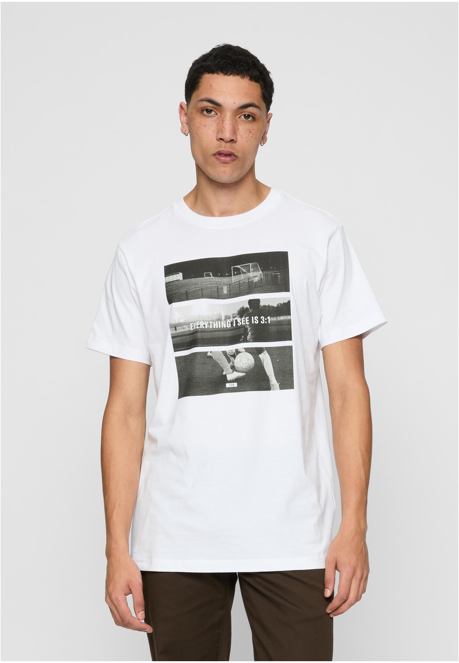 Football Coming Home 3:1 Tee White