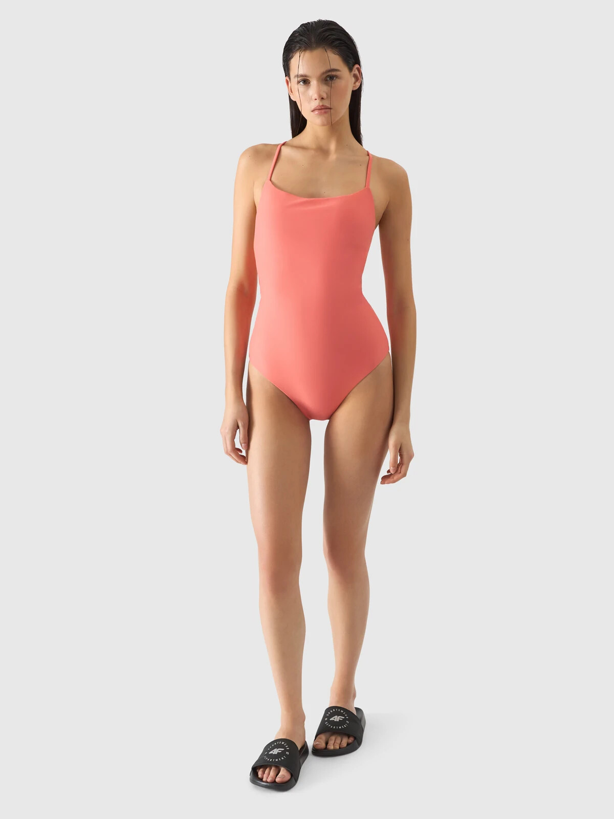 Women's 4F One-Piece Swimsuit - Salmon