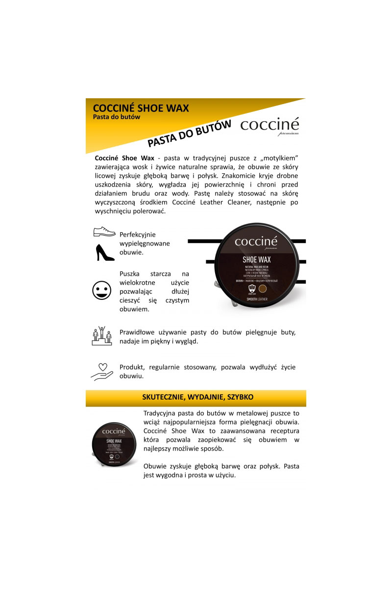 Coccine Pasta Wosk Do Butów Ze Skóry Licowej Shoe Wax