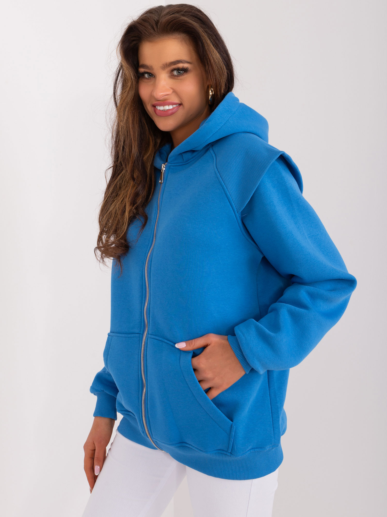 Navy blue women's oversize hoodie