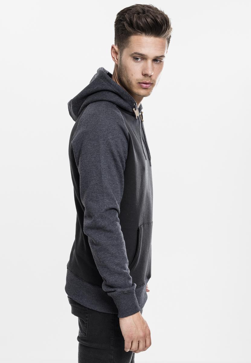 Raglan Contrast Hoody BLK / Cha