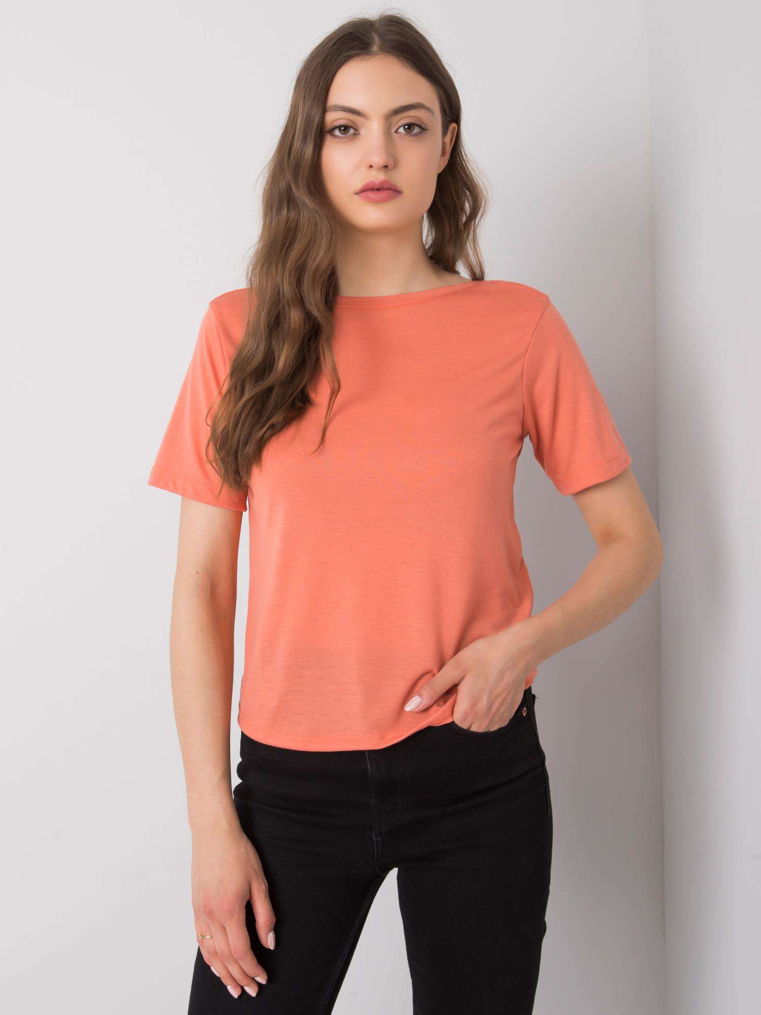 Peach Casual Blouse Giselle RUE PARIS