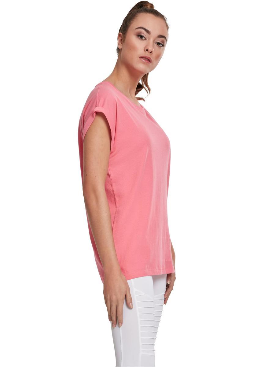 Levně Dámské tričko růžového grapefruitu s prodlouženým ramenem