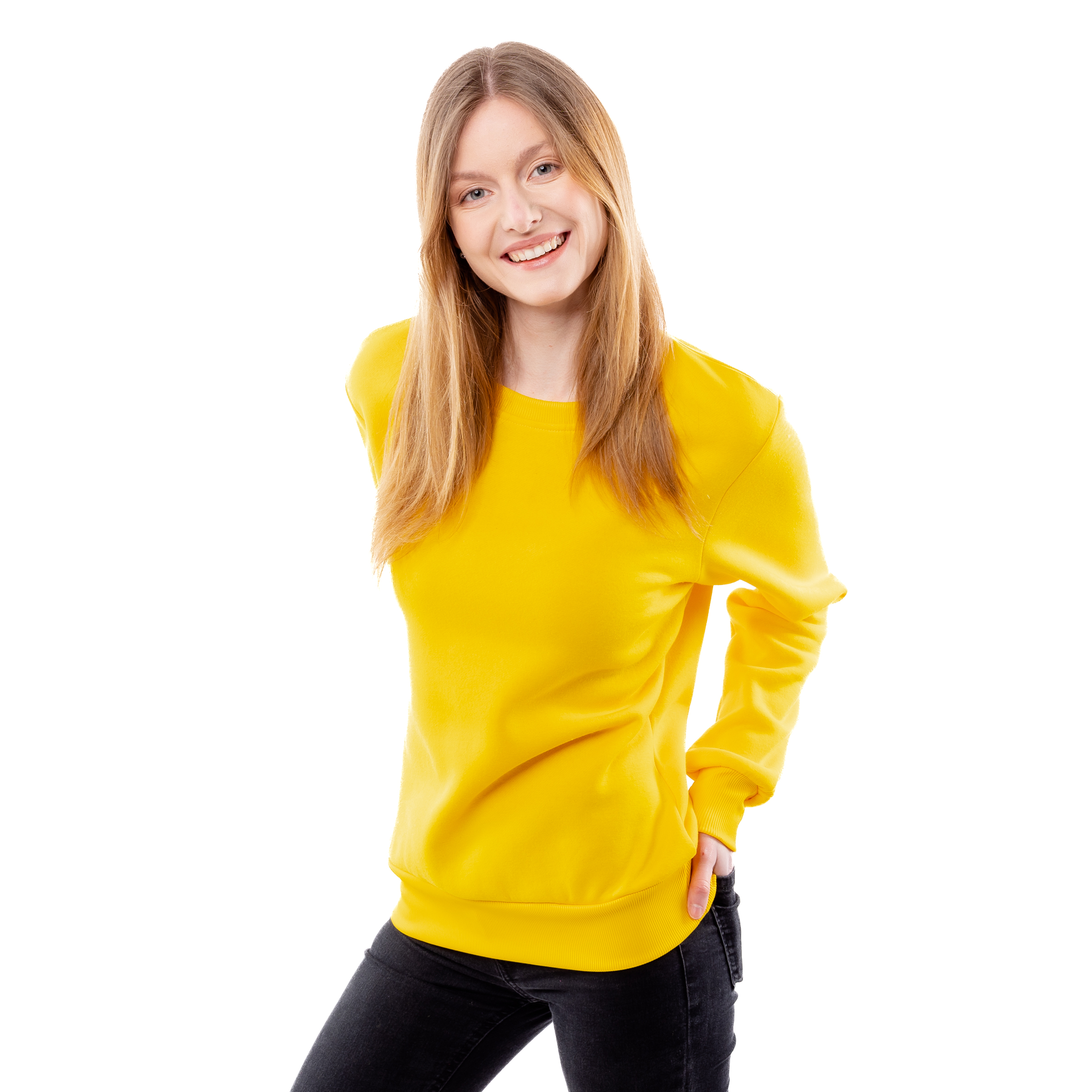 Women&#039;s sweatshirt GLANO - yellow