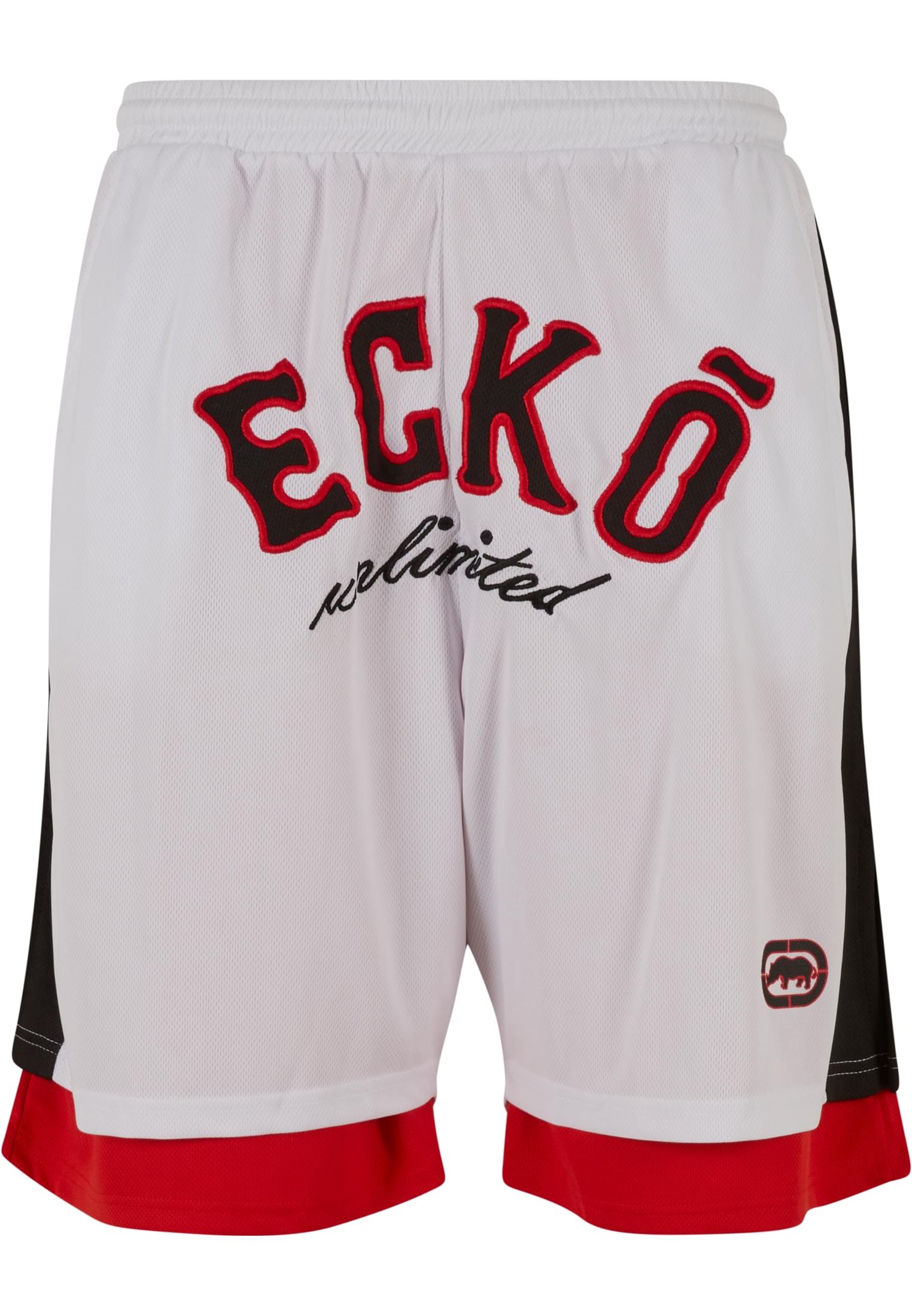 Společnost Ecko Unltd. BBALL shorts white/red