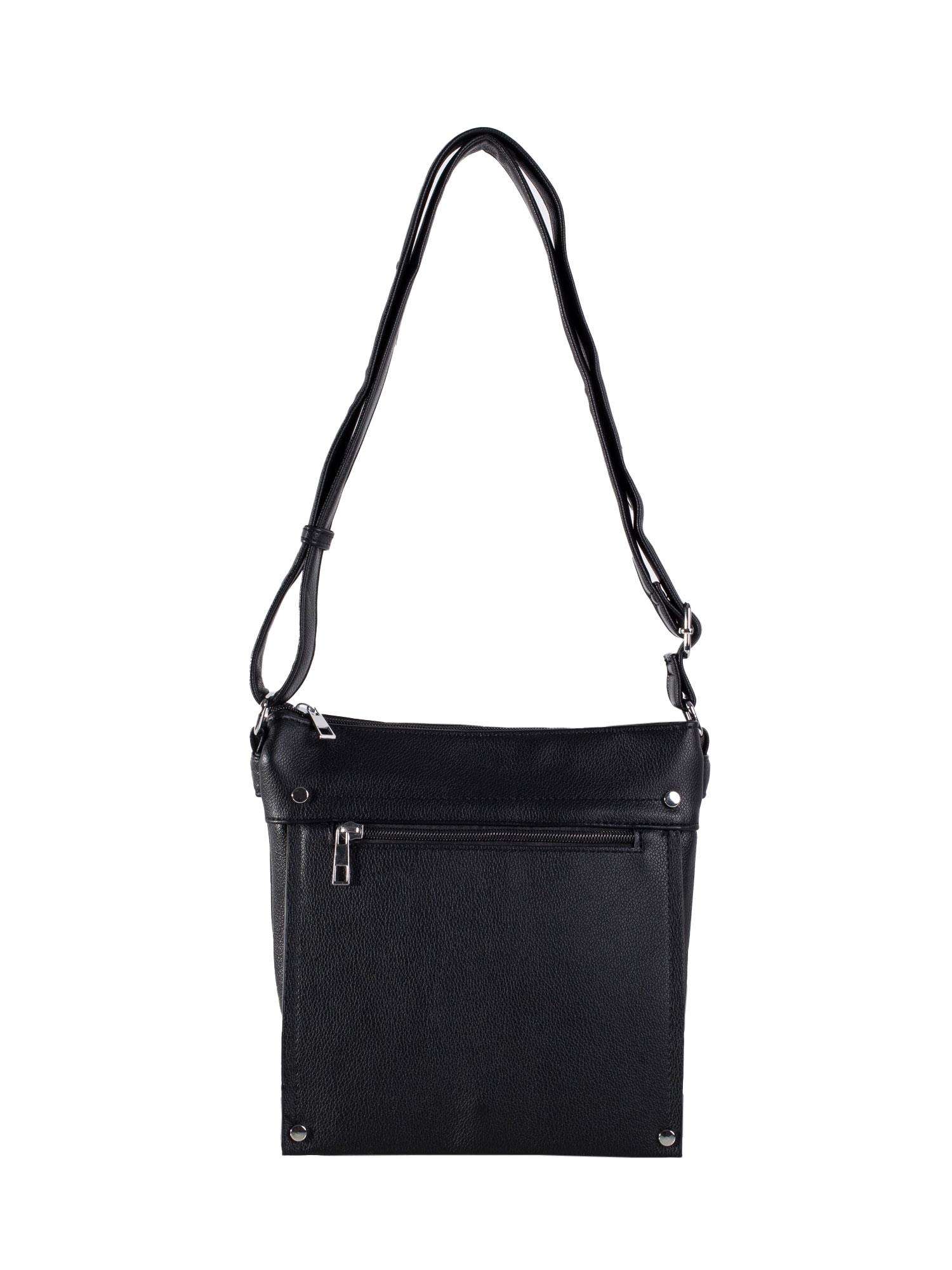Black women's shoulder bag made of eco-leather