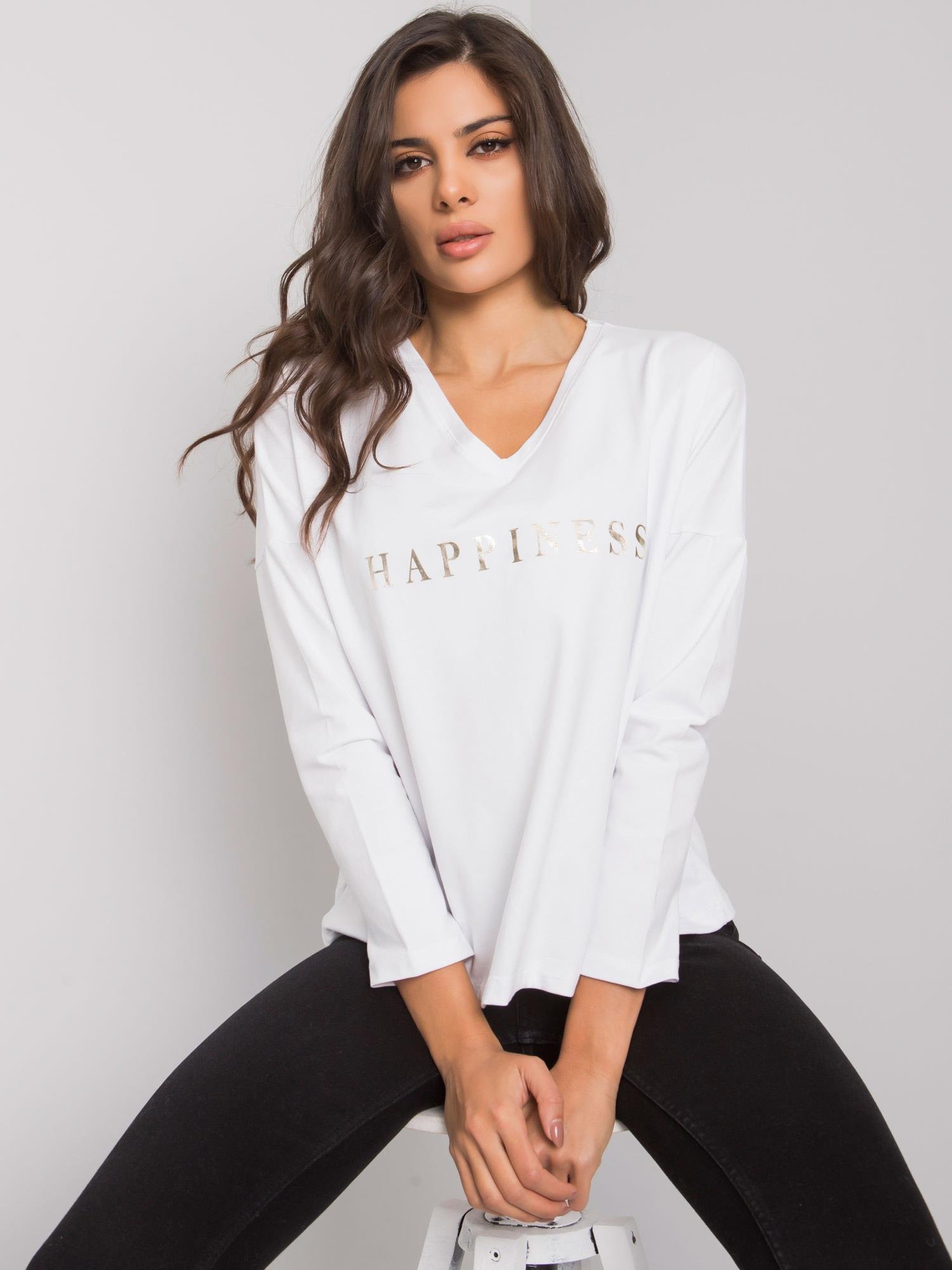 RUE PARIS White Women's Long Sleeve T-shirt