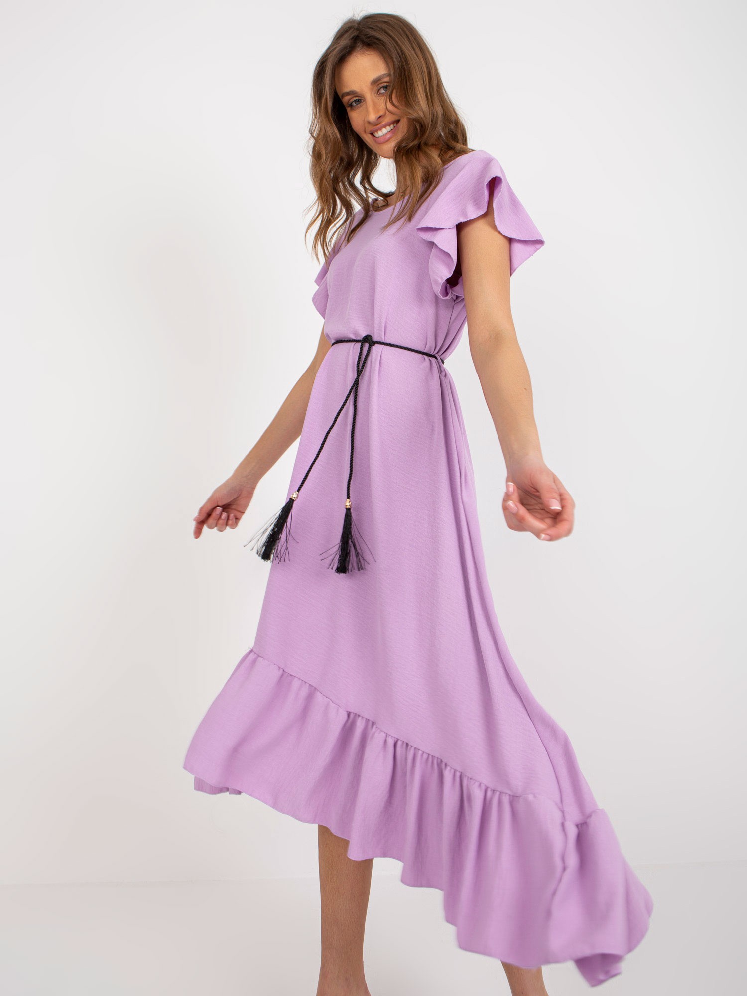 Light purple oversize dress with frills
