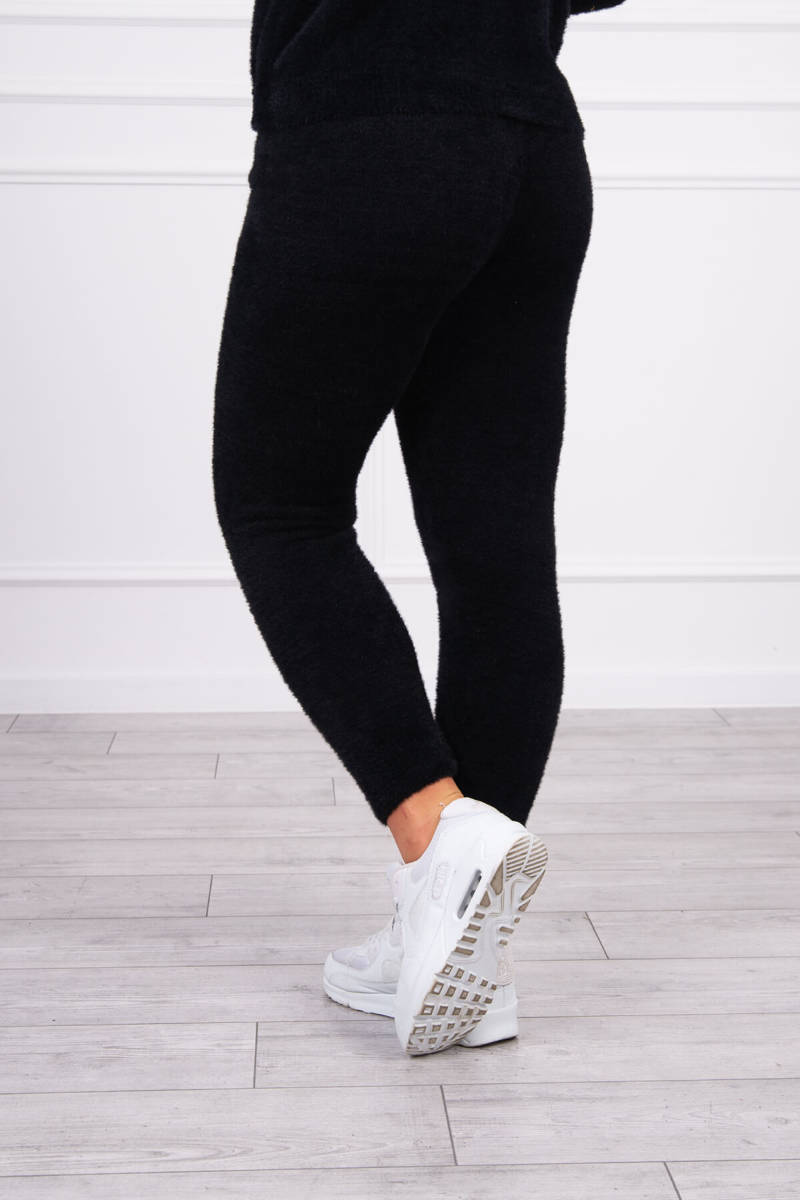 Pulover Alpaca set două piese negru