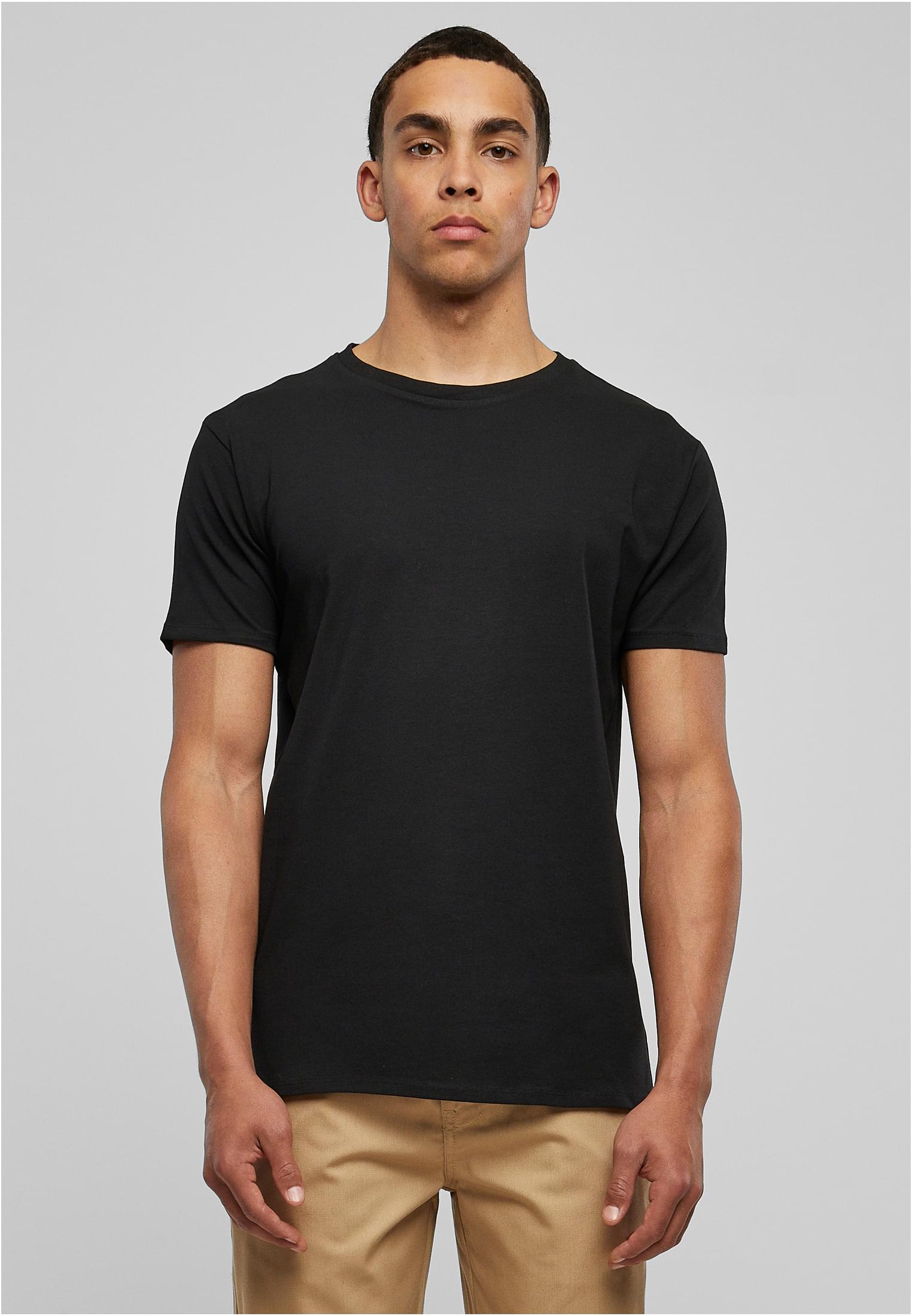 Eco-friendly Fitted Stretch T-shirt In Black