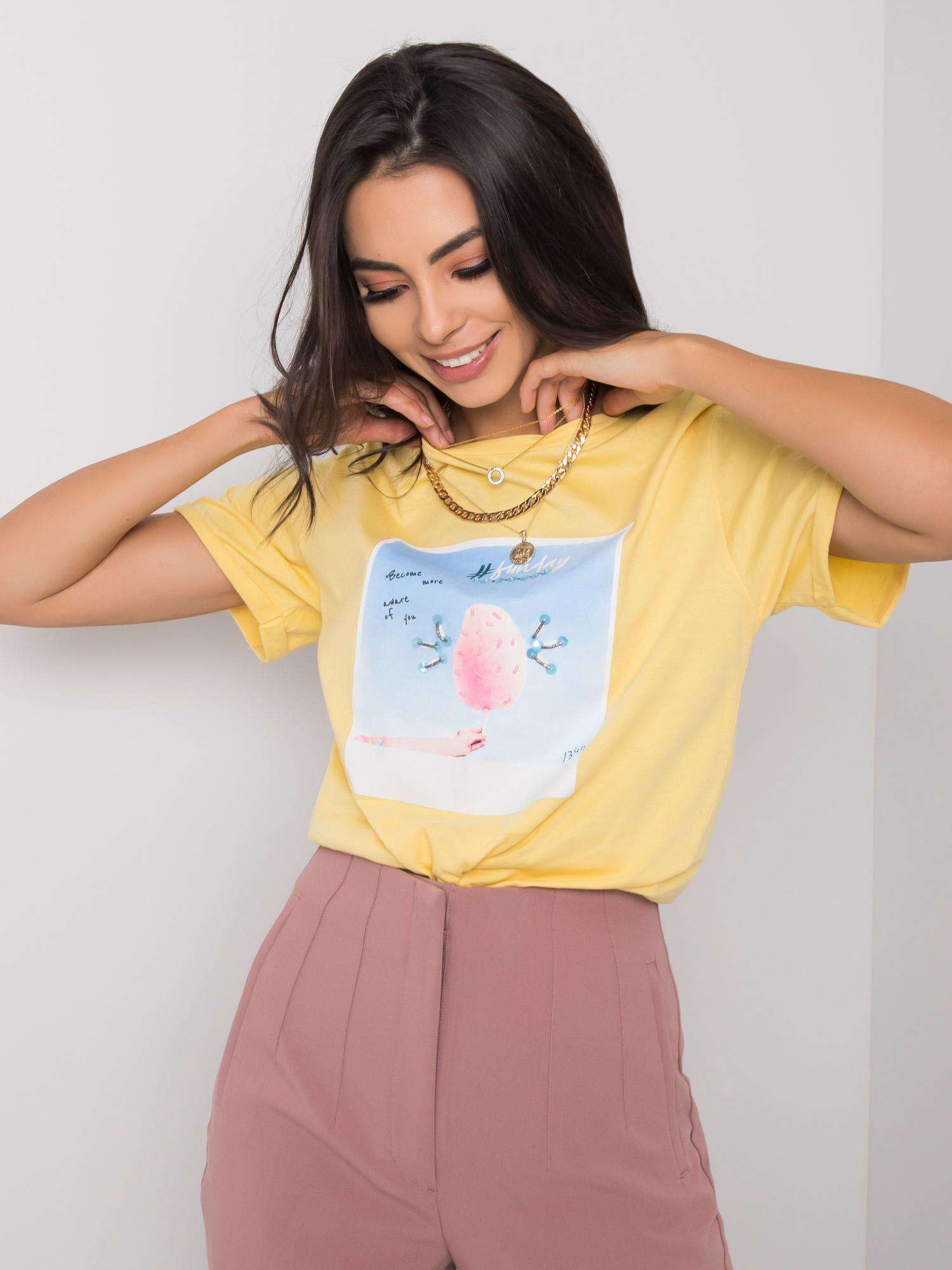 Yellow T-shirt with print