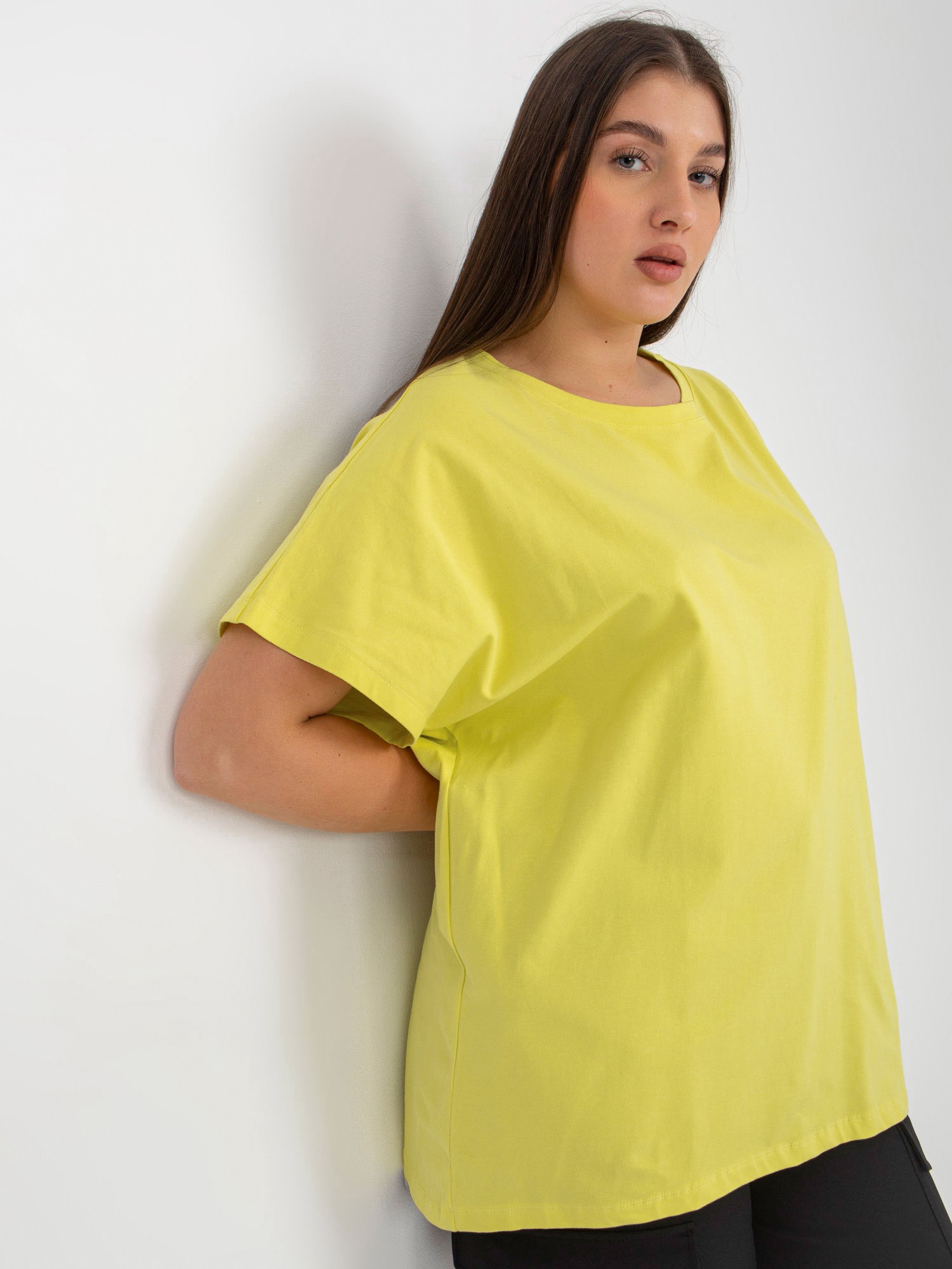 Lightweight Lime Women's T-shirt Plus Size Loose Fit