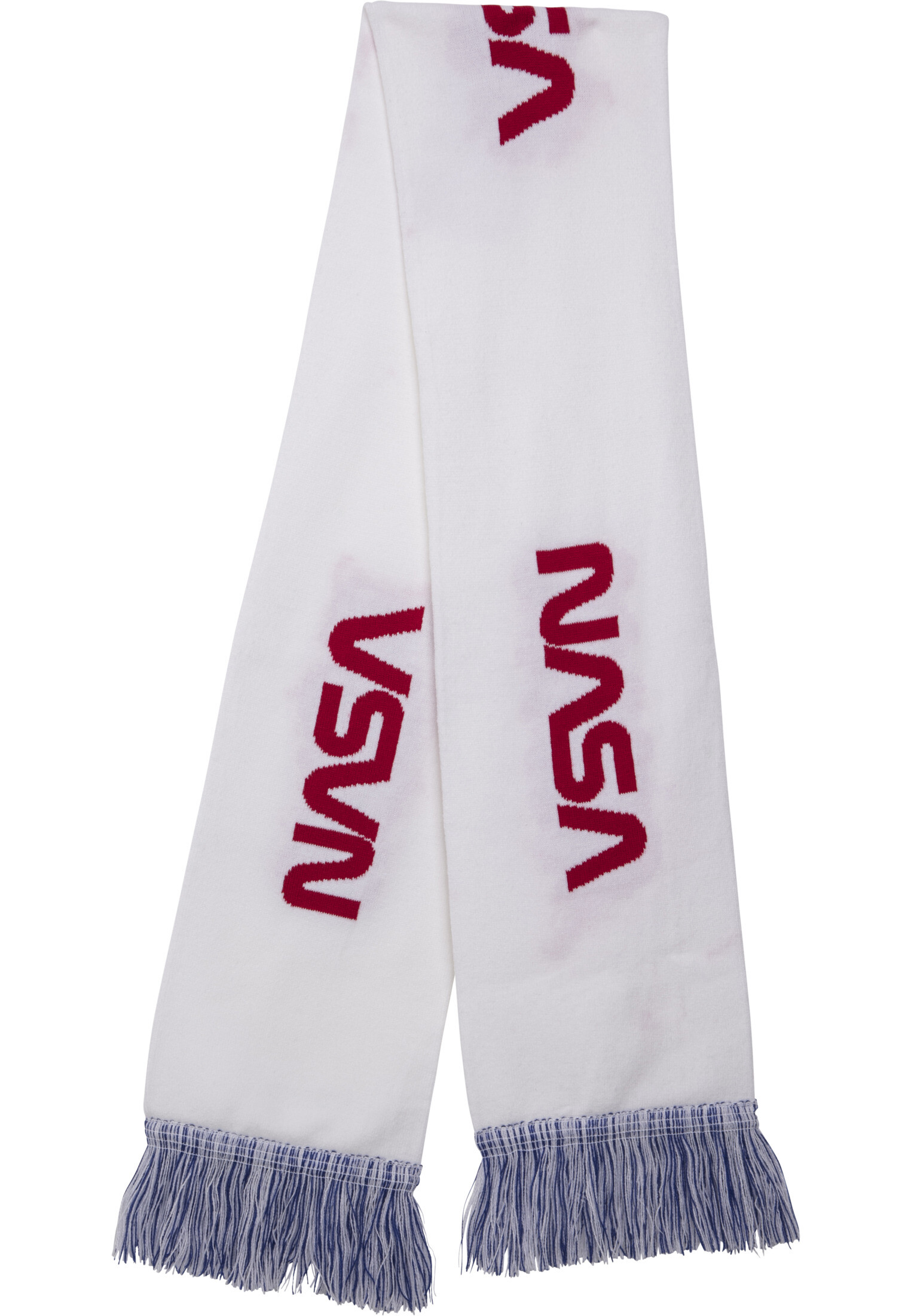NASA scarf Knitted wht/blue/red