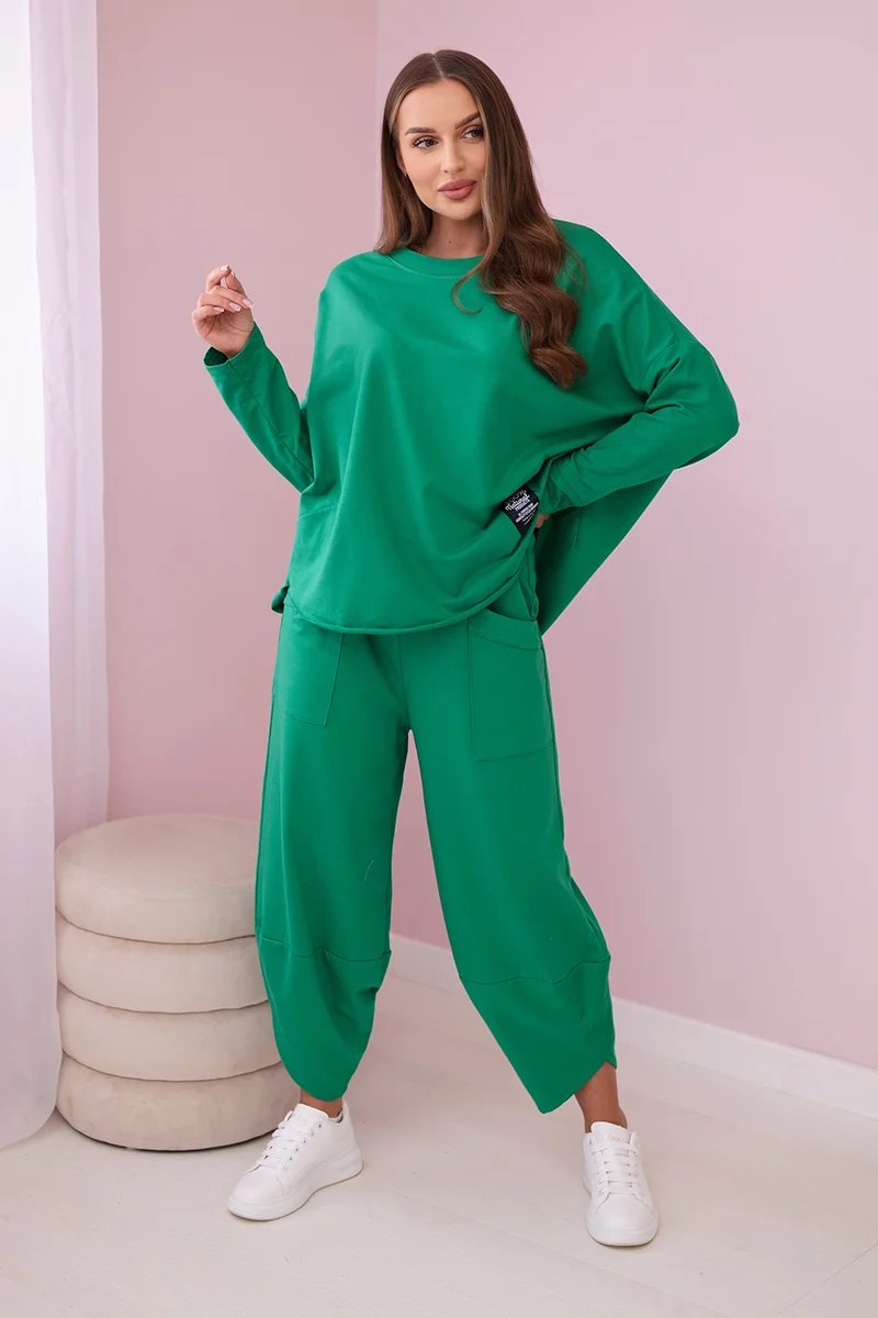 Cotton tracksuit green